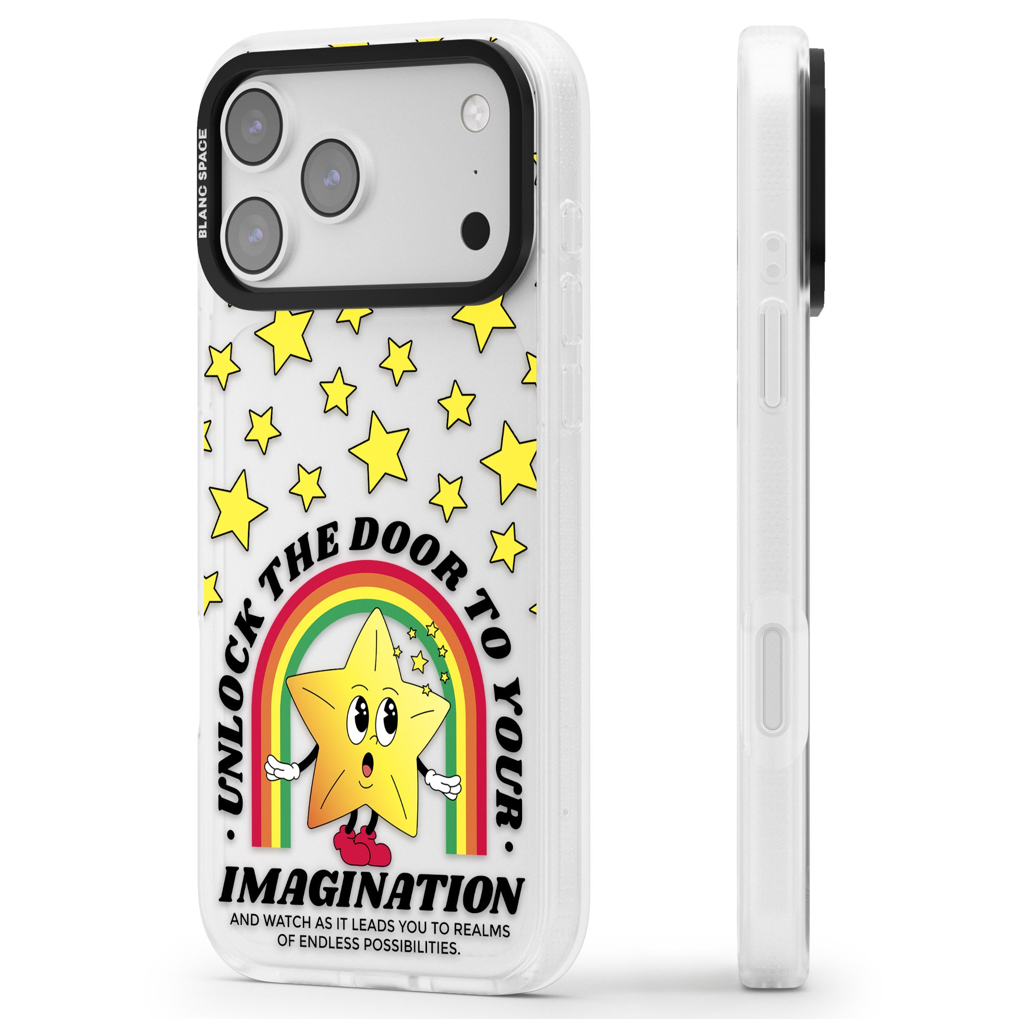Imagination iPhone 17 Pro Impact Air Clear Phone Case Side Profile