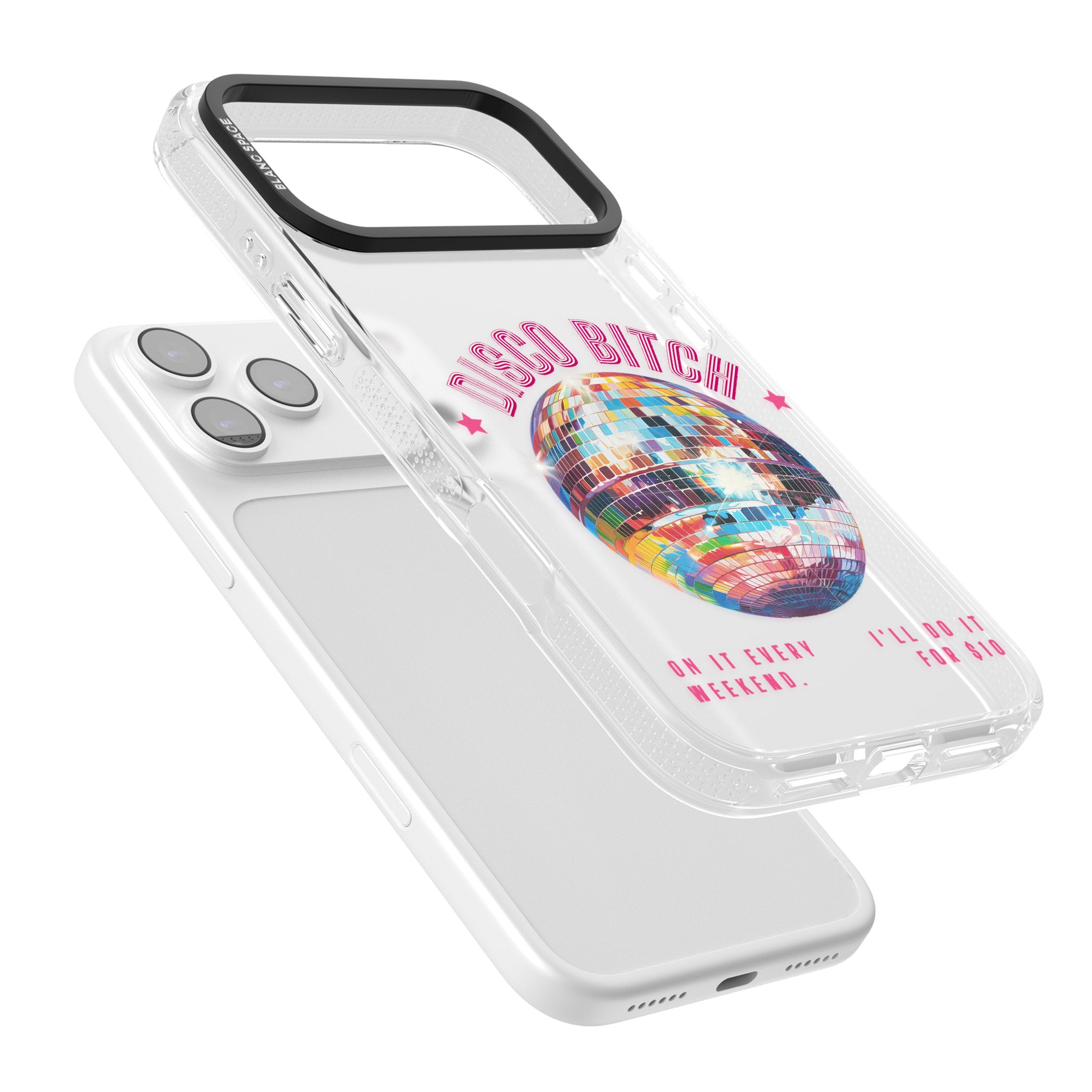 Disco B Tch iPhone 17 Pro Impact Air Clear Phone Case Colours