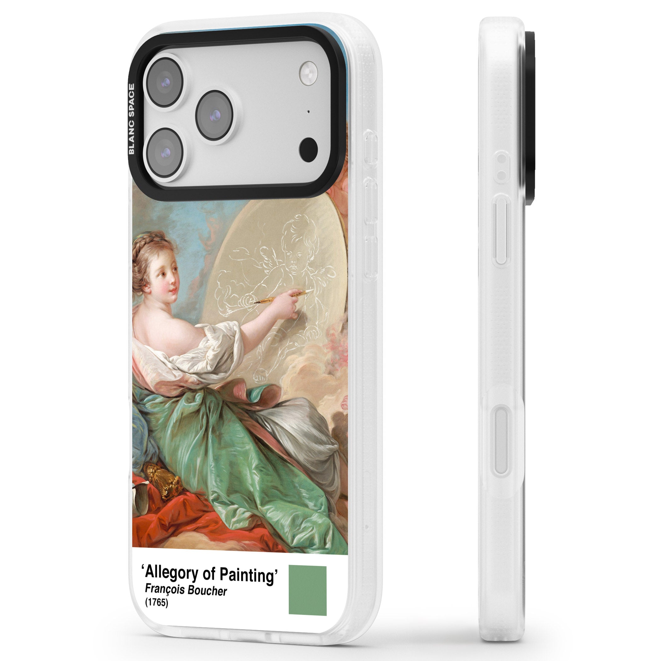 Allegory Of Painting iPhone 17 Pro Impact Air Clear Phone Case Side Profile