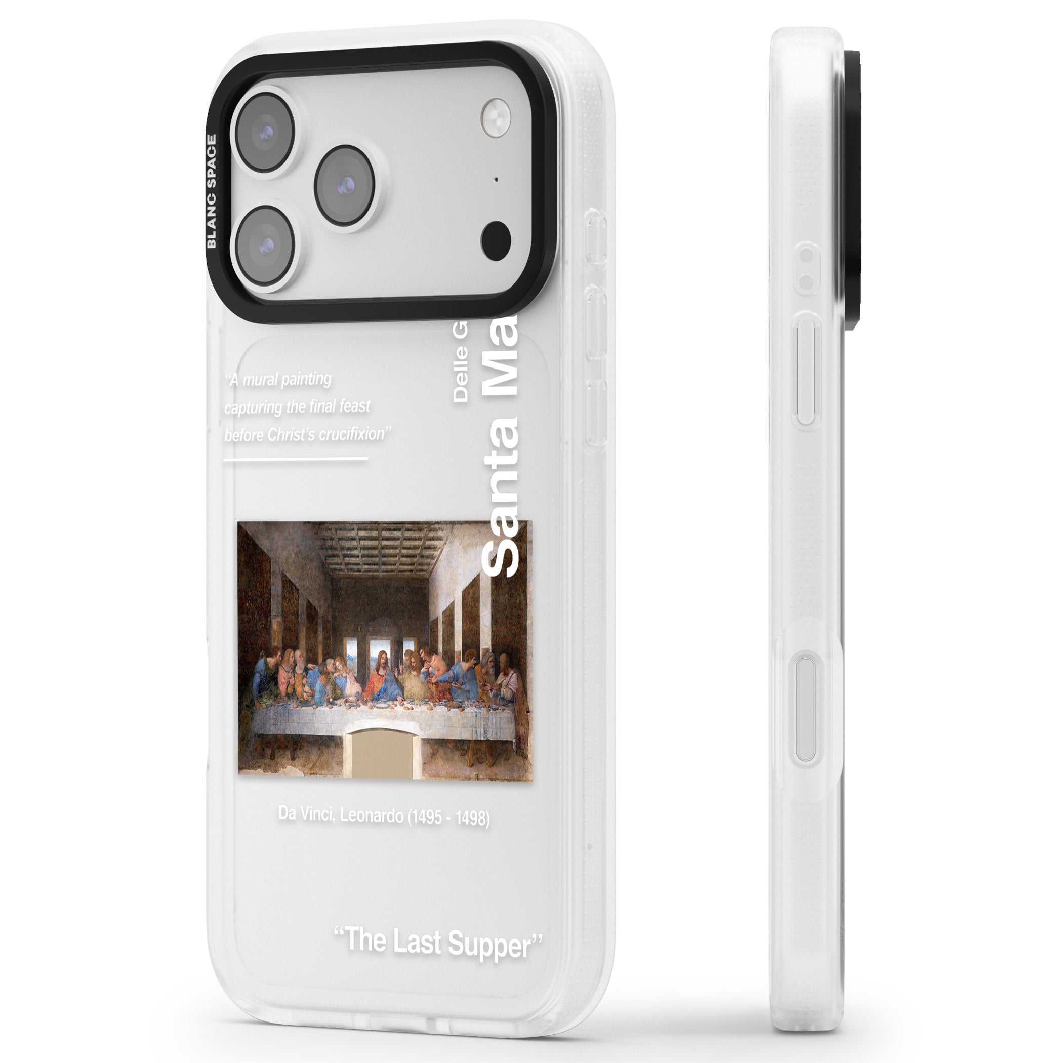 The Last Supper iPhone 17 Pro Impact Air Clear Phone Case Side Profile