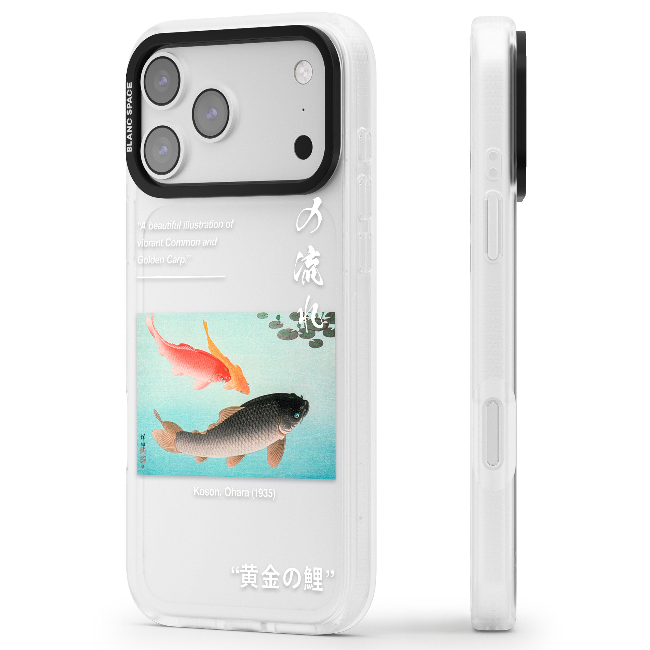 Golden Carp iPhone 17 Pro Impact Air Clear Phone Case Side Profile