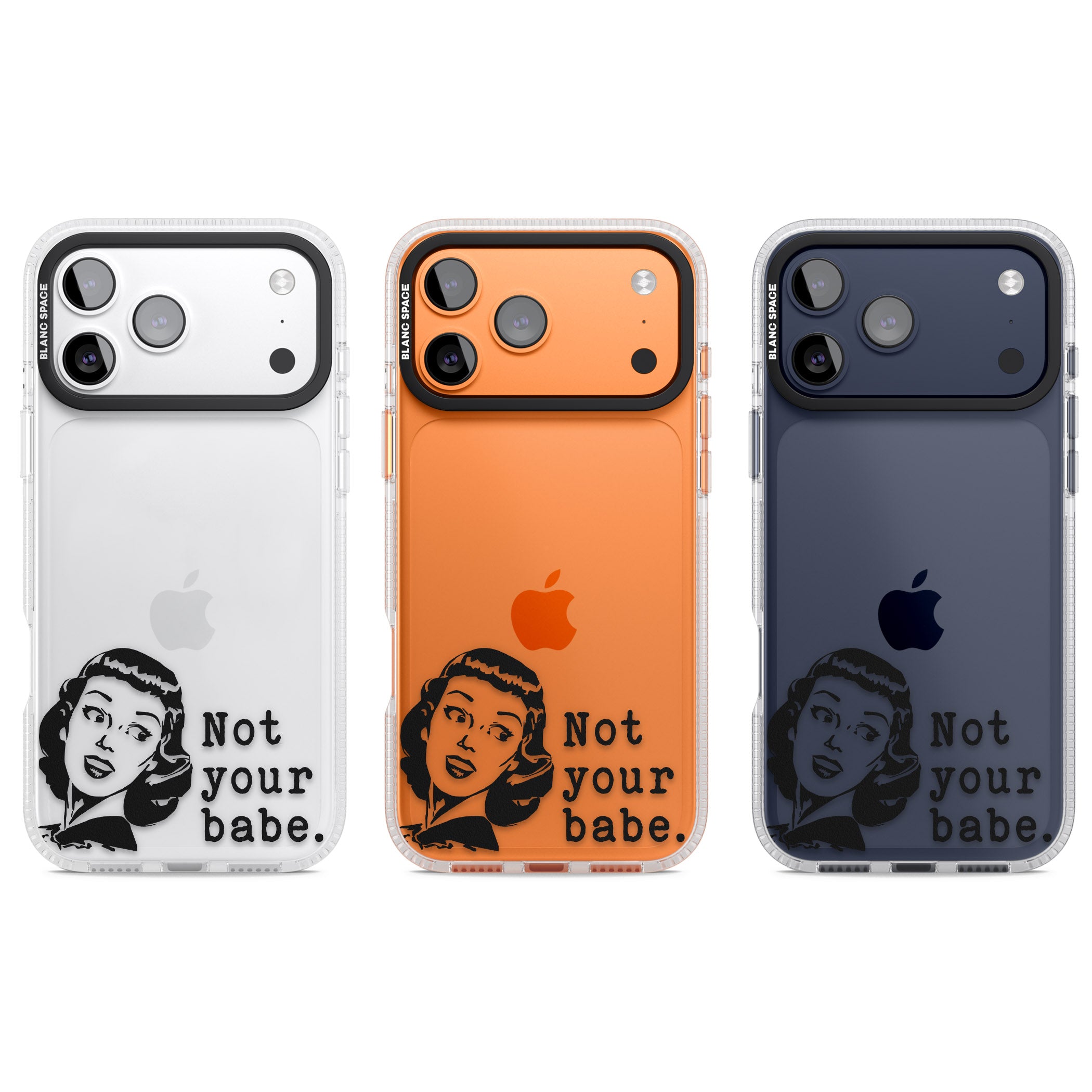 Not Your Babe iPhone 17 Pro Impact Air Clear Phone Case APT Impact Protection