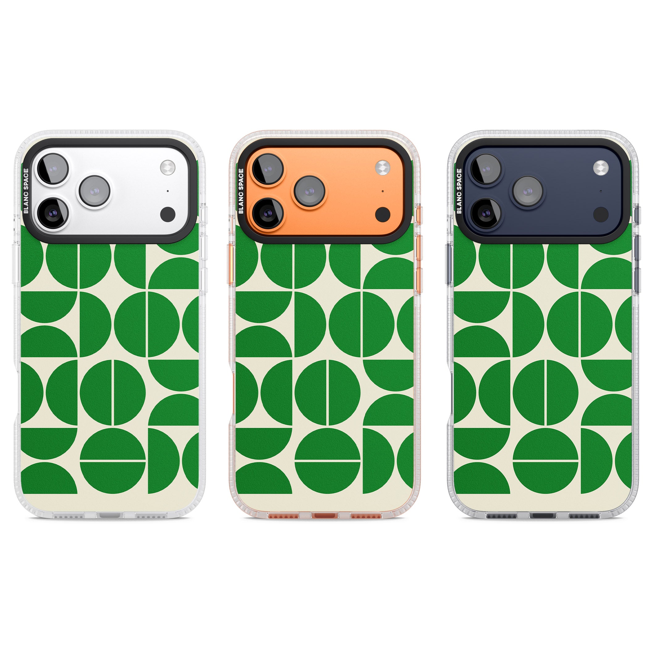 Retro Green Circles iPhone 17 Pro Impact Air Clear Phone Case APT Impact Protection