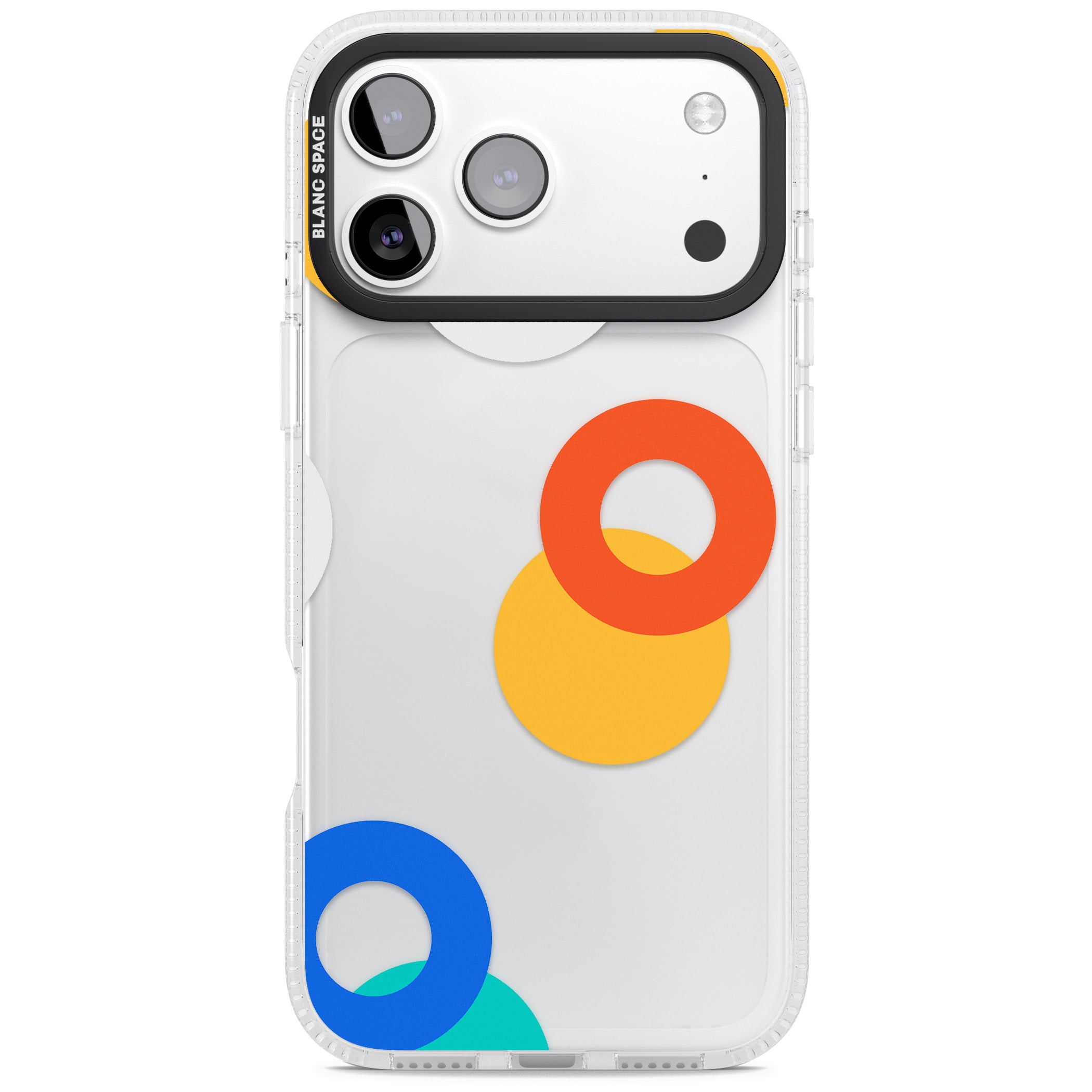 Abstract Mixed Circles iPhone 17 Pro Impact Air Clear Phone Case