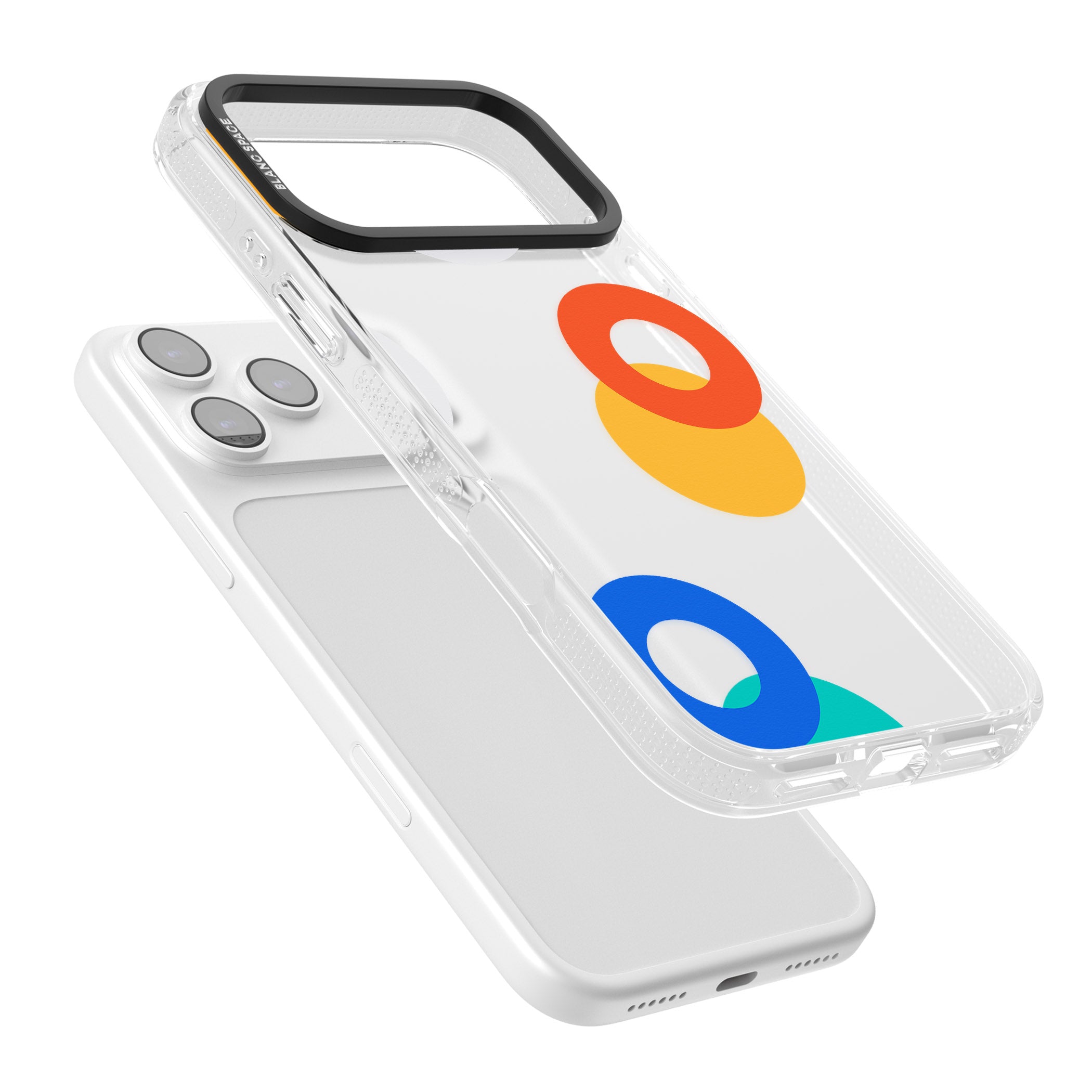 Abstract Mixed Circles iPhone 17 Pro Impact Air Clear Phone Case Colours