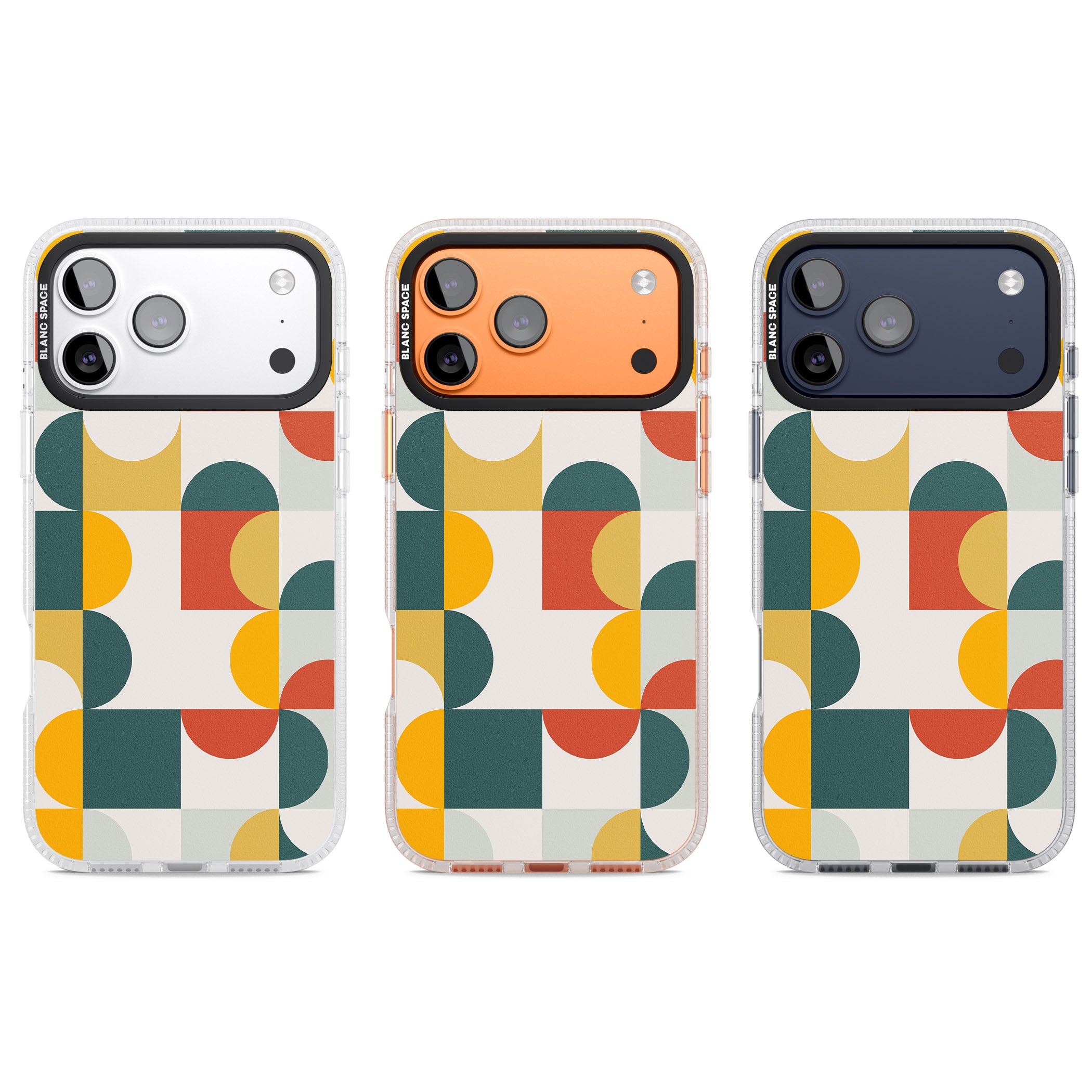 Retro Color Blocks iPhone 17 Pro Impact Air Clear Phone Case APT Impact Protection