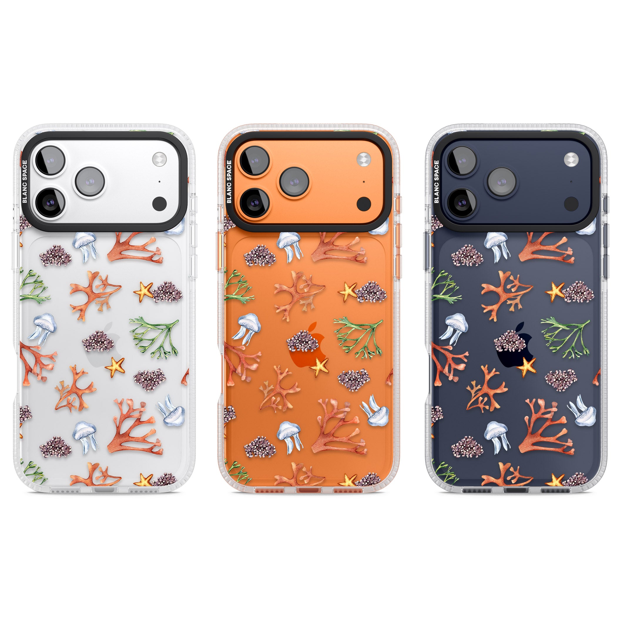 Coral & Jellyfish iPhone 17 Pro Impact Air Clear Phone Case APT Impact Protection