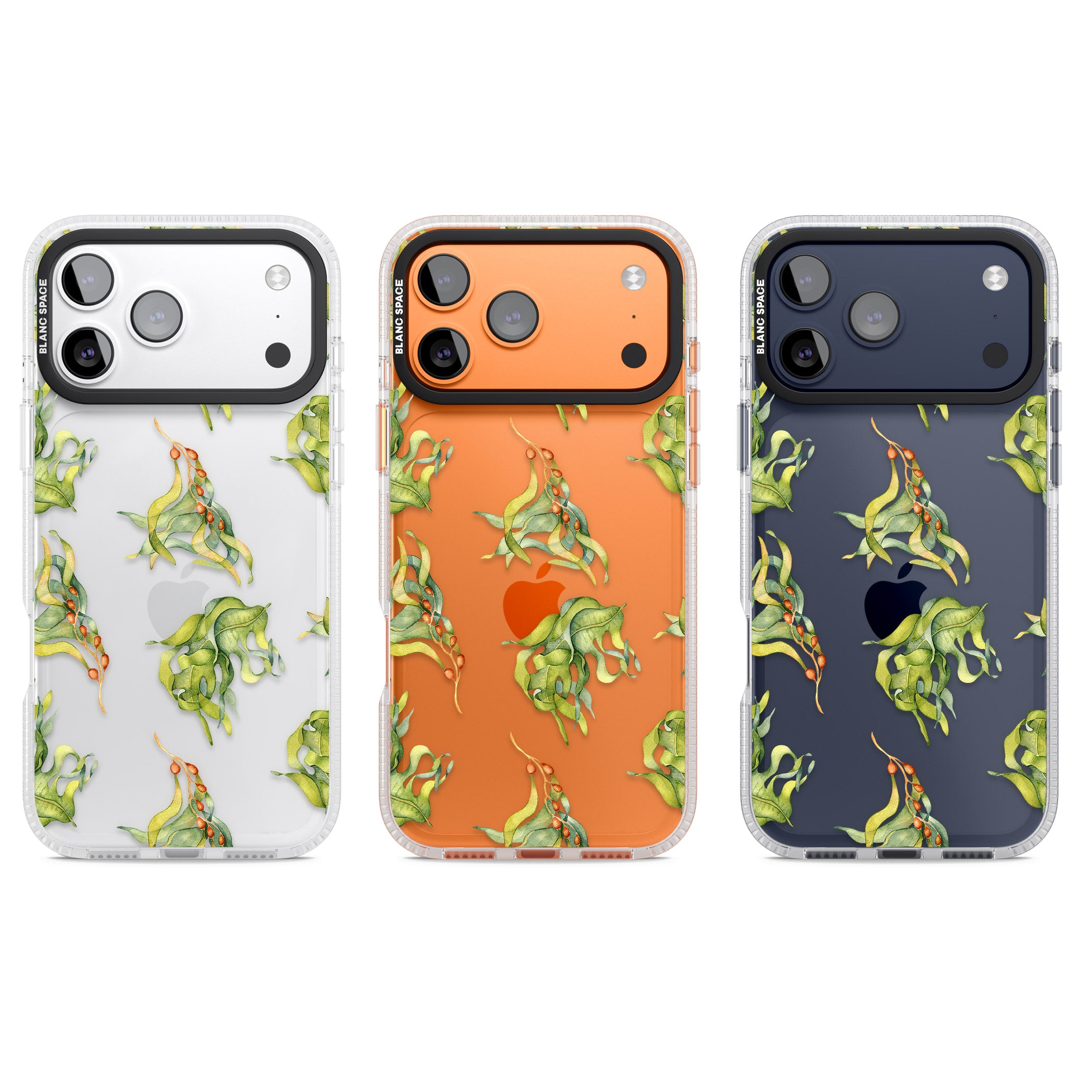 Flowing Seaweed Watercolor iPhone 17 Pro Impact Air Clear Phone Case APT Impact Protection