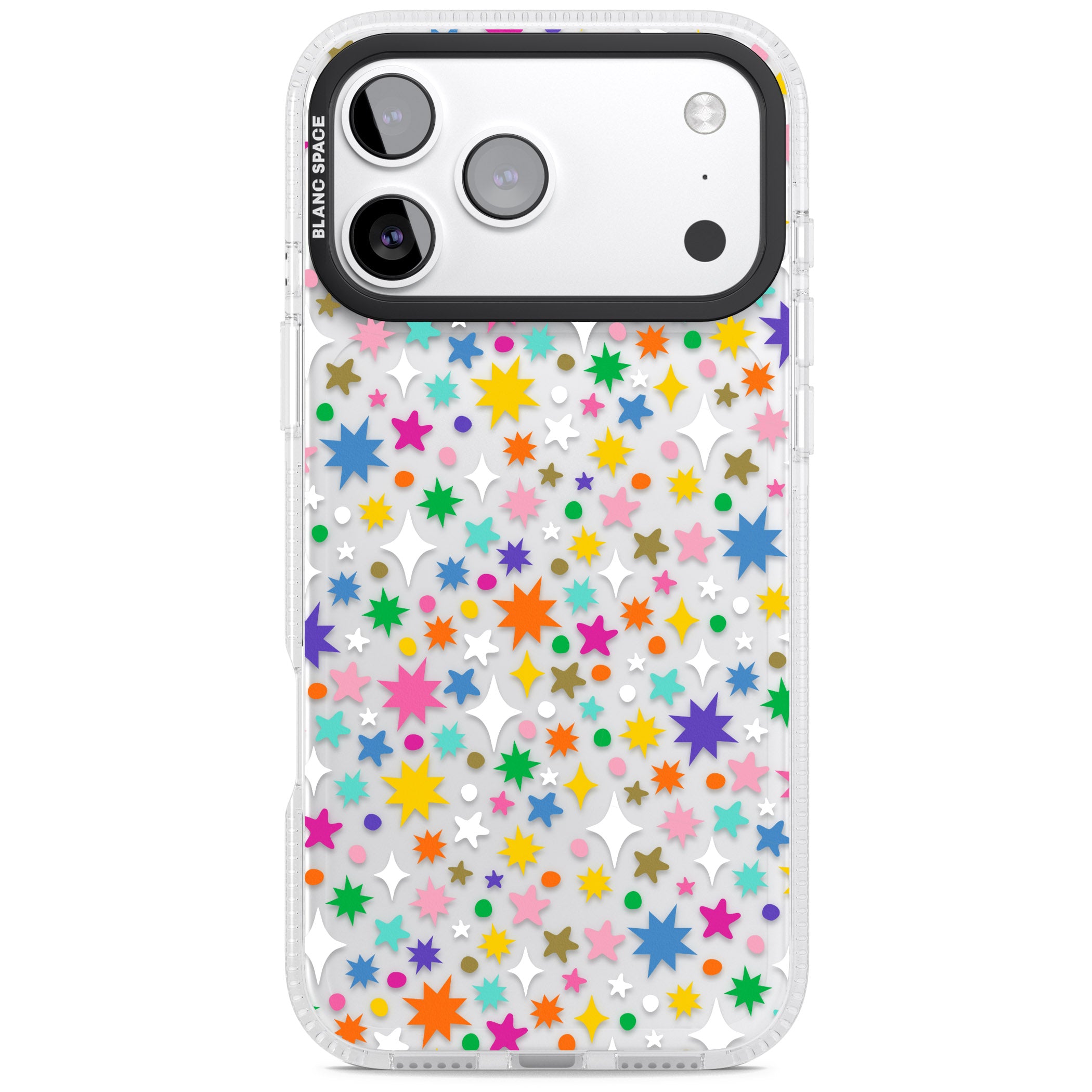 Rainbow Starburst iPhone 17 Pro Impact Air Clear Phone Case