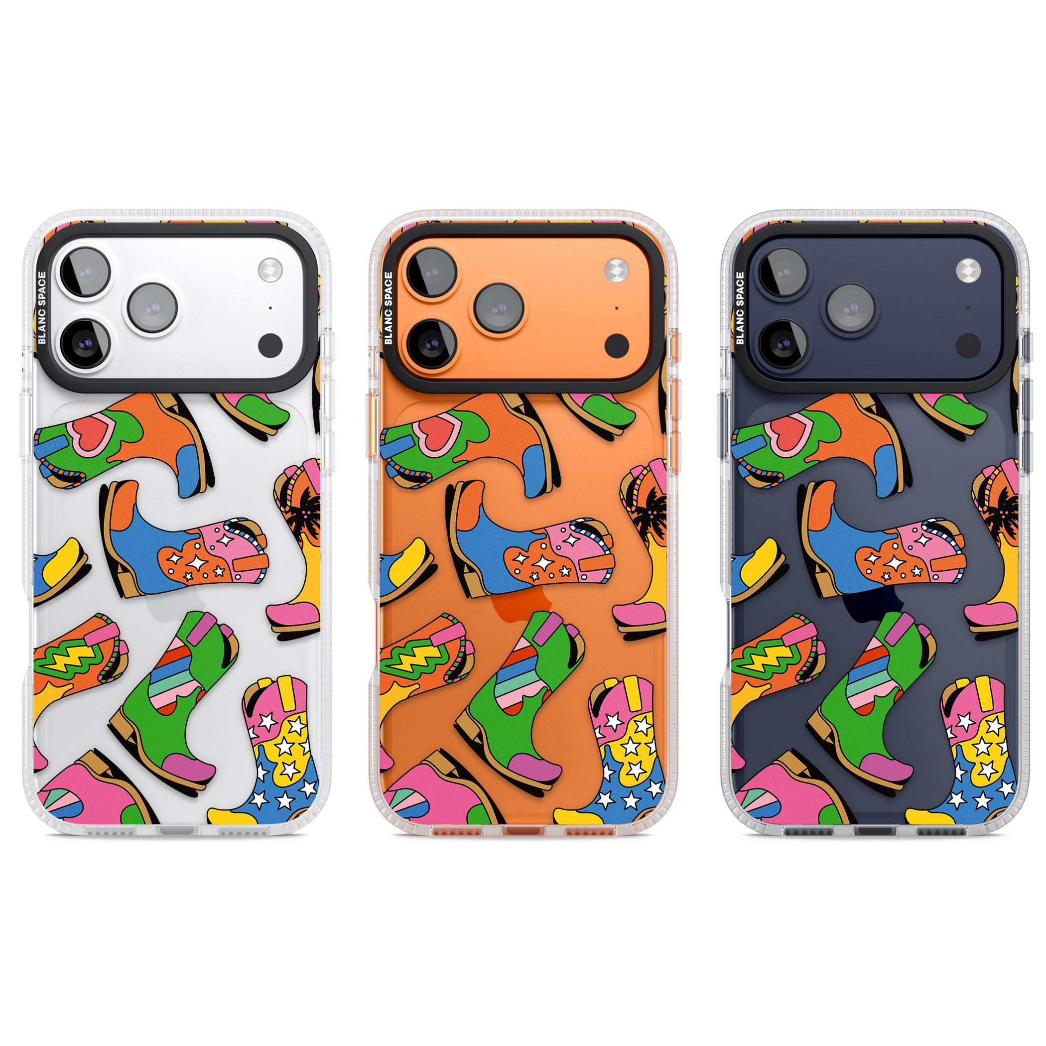 Starburst Boots iPhone 17 Pro Impact Air Clear Phone Case APT Impact Protection