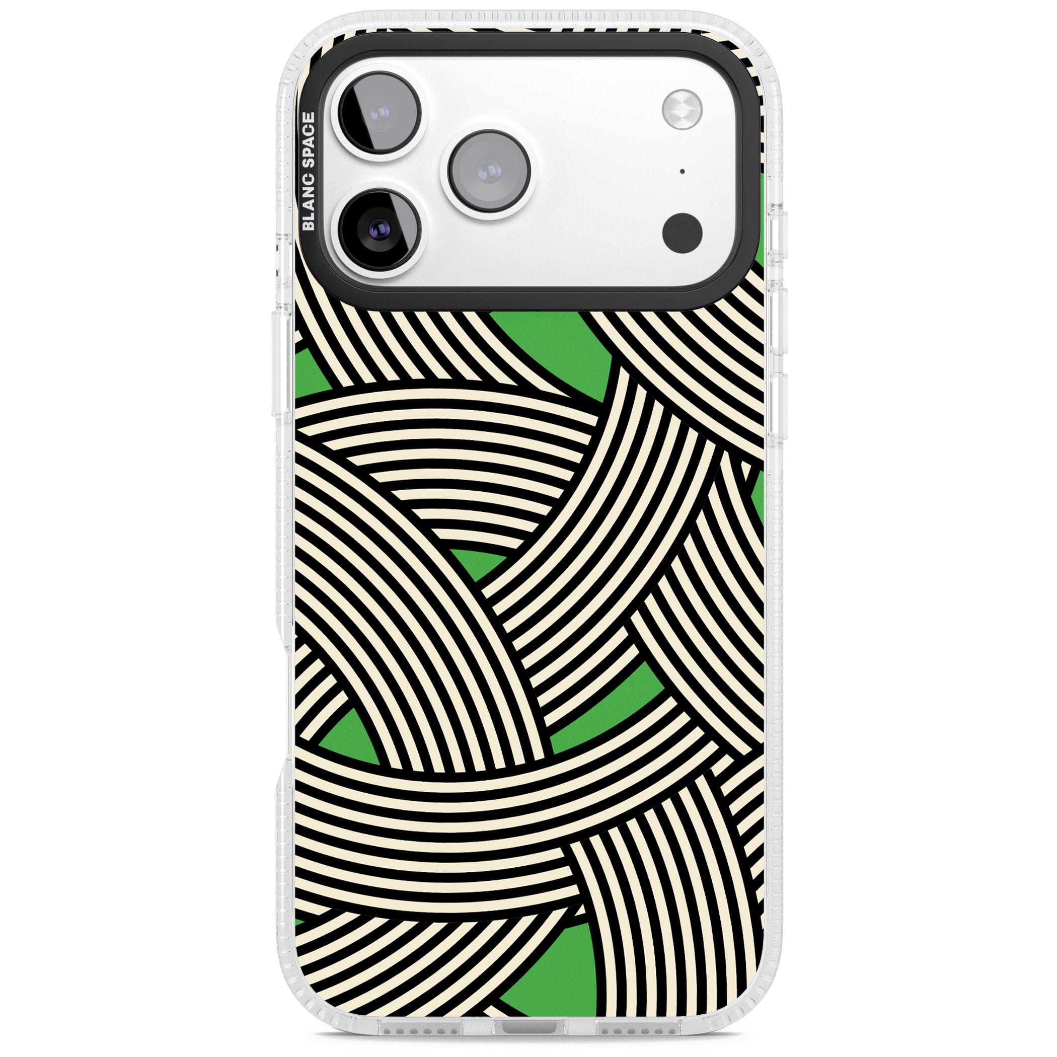 Green Optic Waves iPhone 17 Pro Impact Air Clear Phone Case