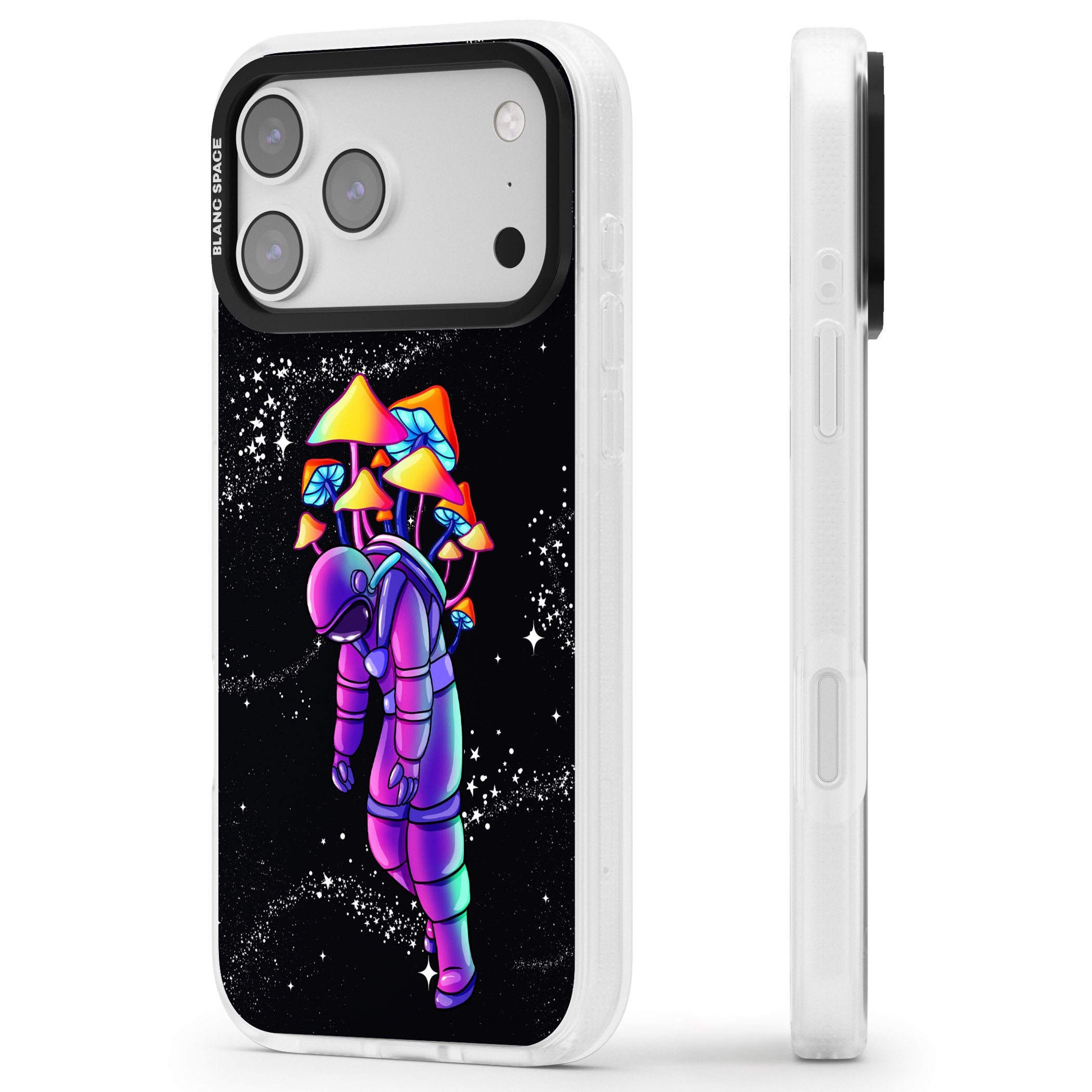 Space Mutation iPhone 17 Pro Impact Air Clear Phone Case Side Profile