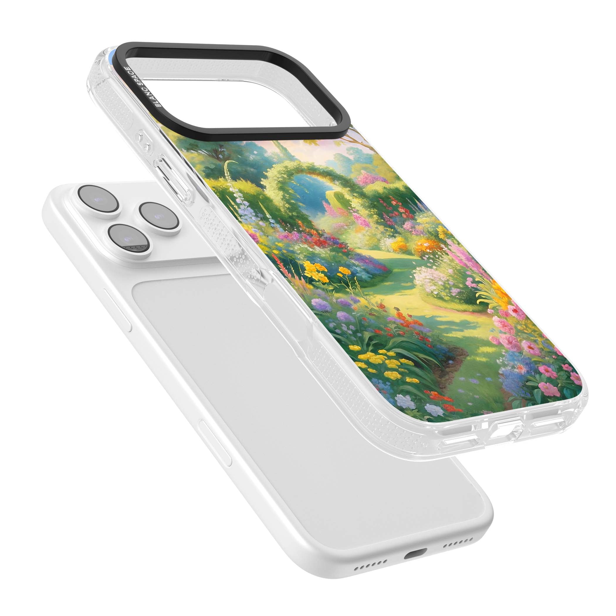 The Painter's Garden floral iPhone case | Clear Case Impact Air case for iPhone 17 Pro, iPhone 17 Pro Max
