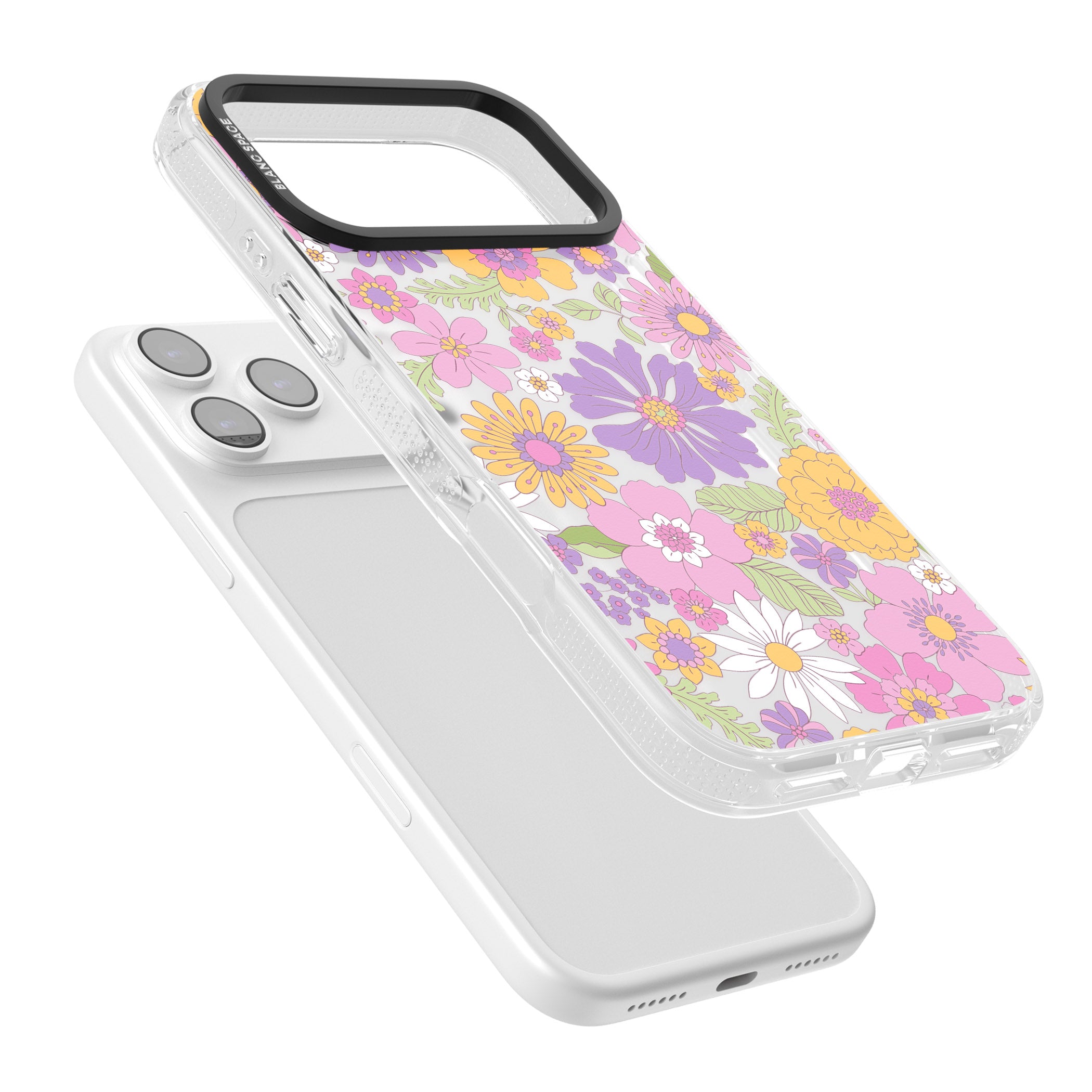 Soft Flower Mix iPhone 17 Pro Impact Air Clear Phone Case Colours