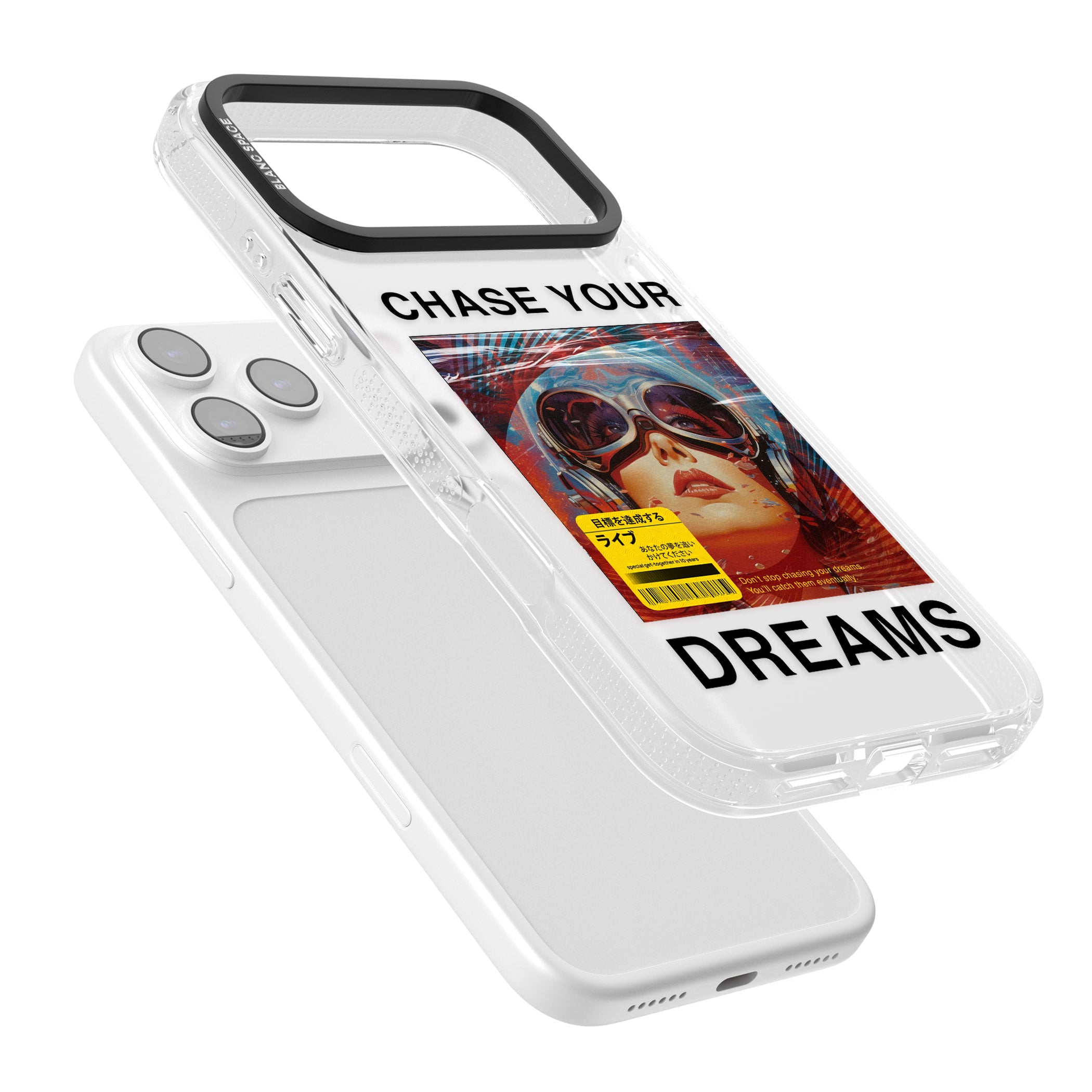 Chase Your Dreams iPhone 17 Pro Impact Air Clear Phone Case Colours