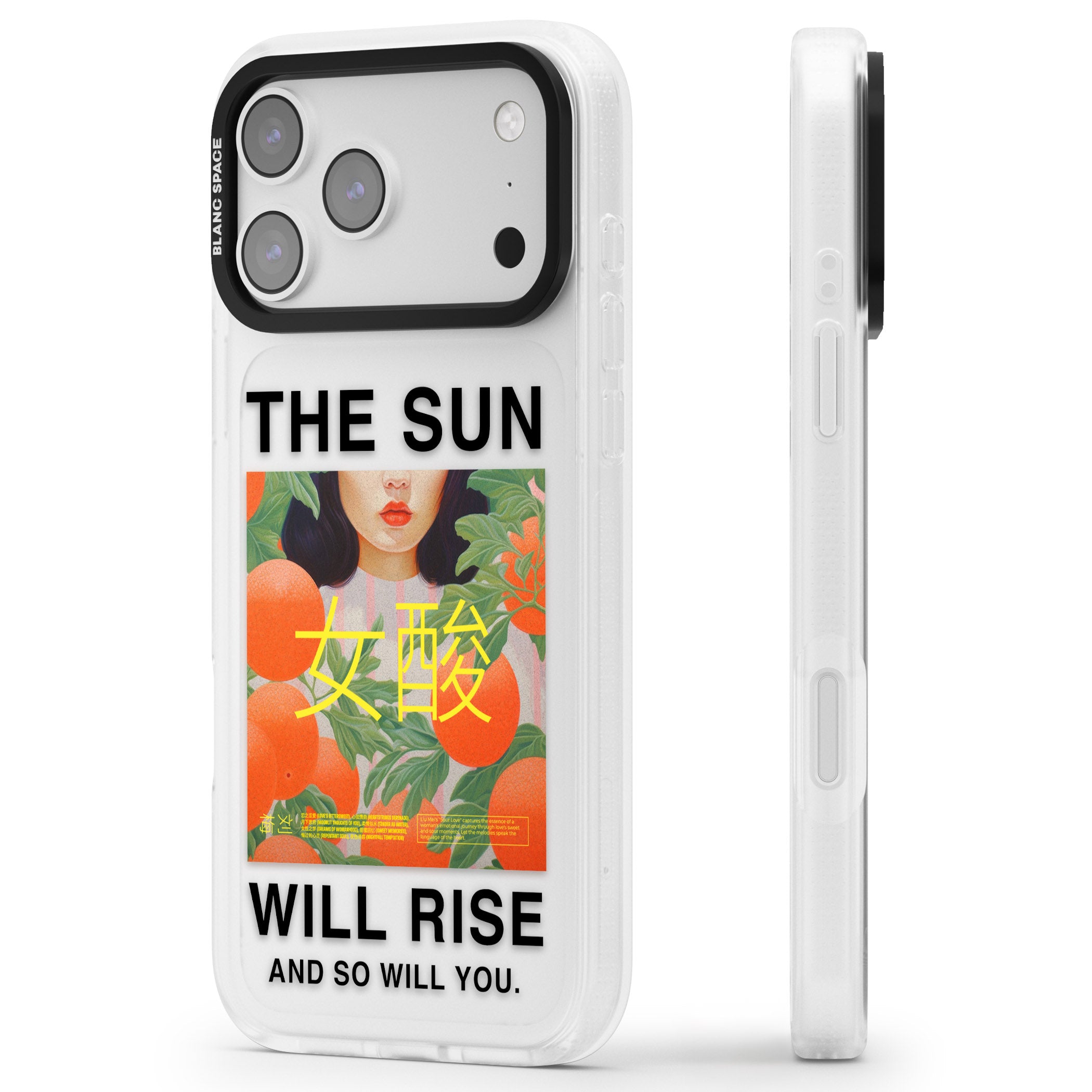 The Sun Will Rise iPhone 17 Pro Impact Air Clear Phone Case Side Profile