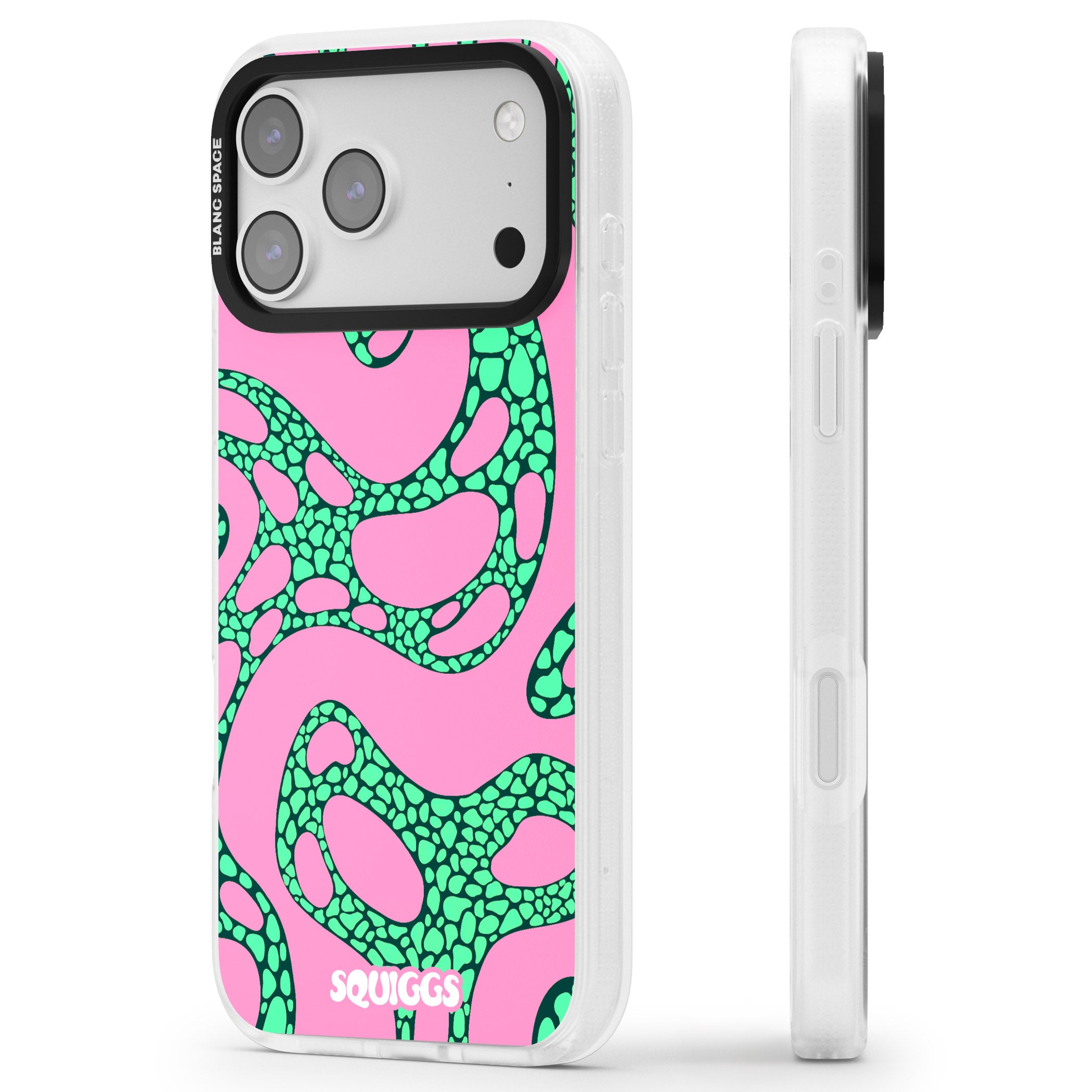 Alien Glow iPhone 17 Pro Impact Air Clear Phone Case Side Profile