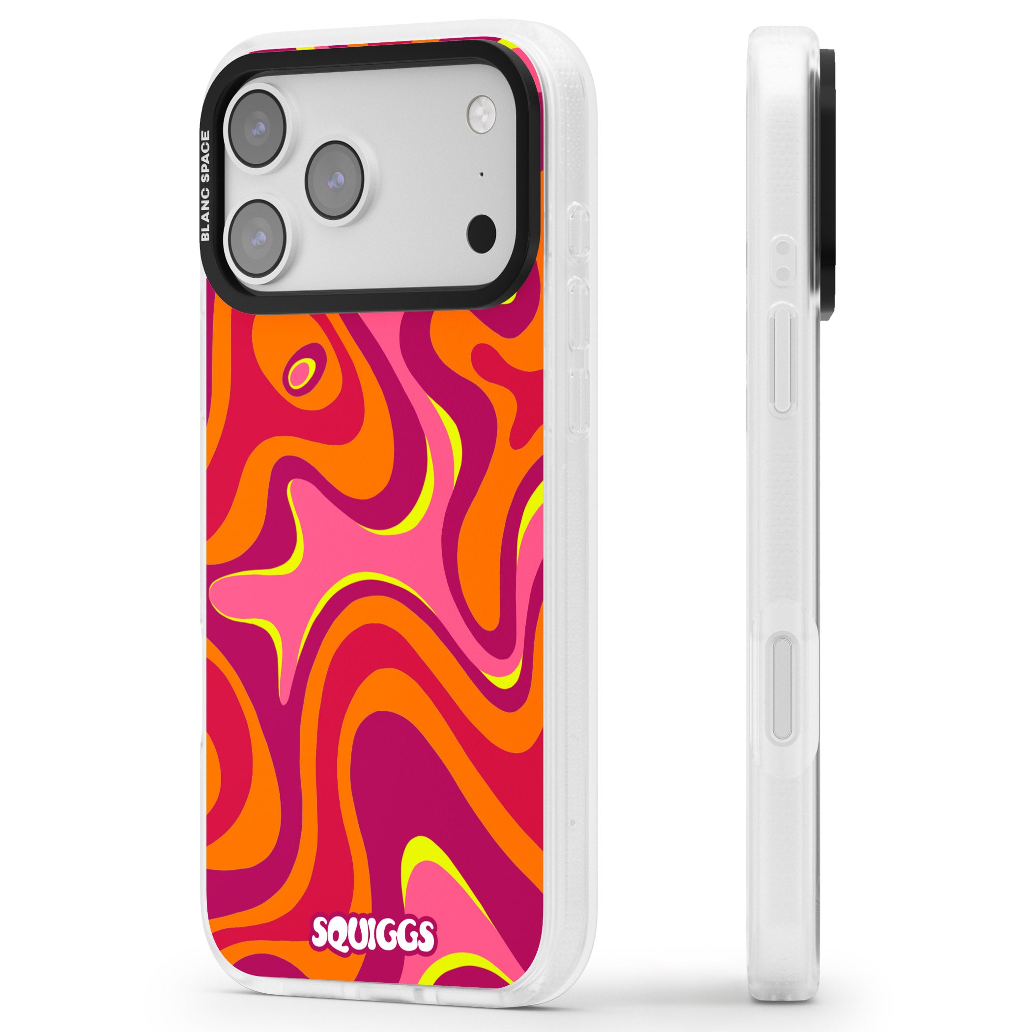 Hot Lava iPhone 17 Pro Impact Air Clear Phone Case Side Profile