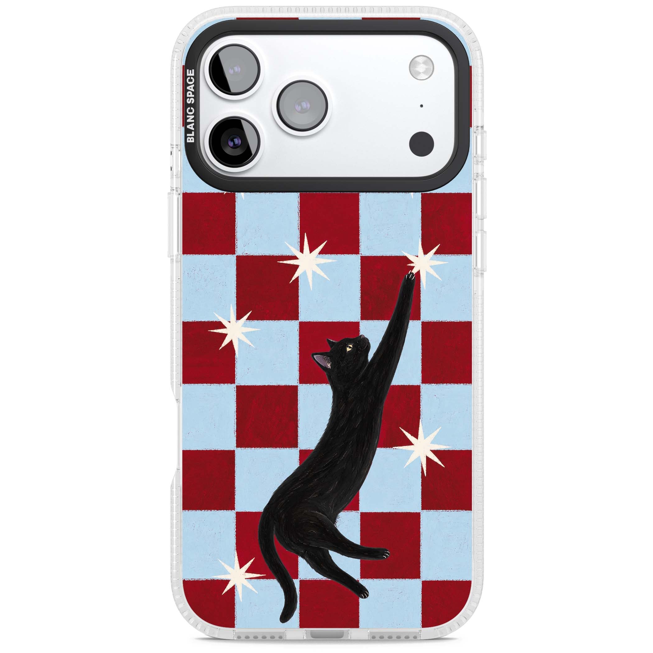 Starlit Kitty animals iPhone case | Clear Case Impact Air case for iPhone 17 Pro, iPhone 17 Pro Max