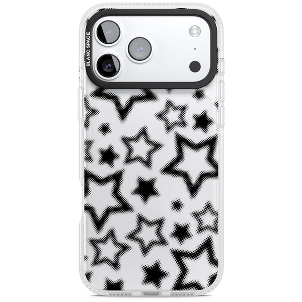 Black Halftone Stars (Clear)
