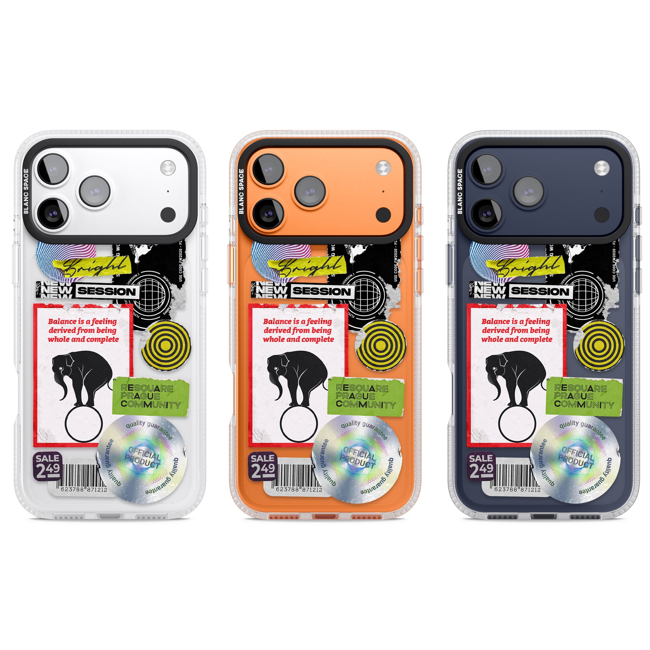 Peeled Sticker Mix iPhone 17 Pro Impact Air Clear Phone Case APT Impact Protection