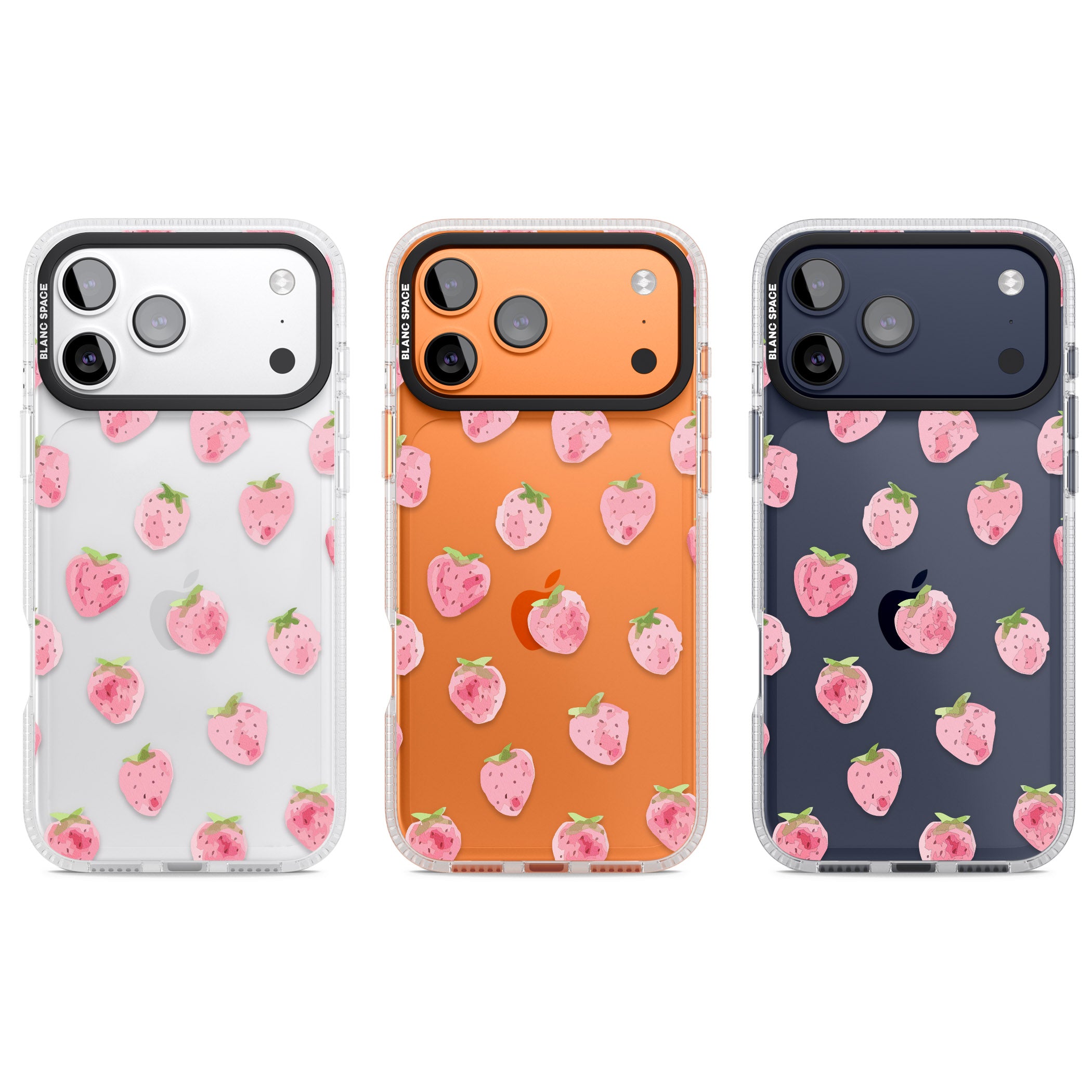 Classic Strawberry iPhone 17 Pro Impact Air Clear Phone Case APT Impact Protection