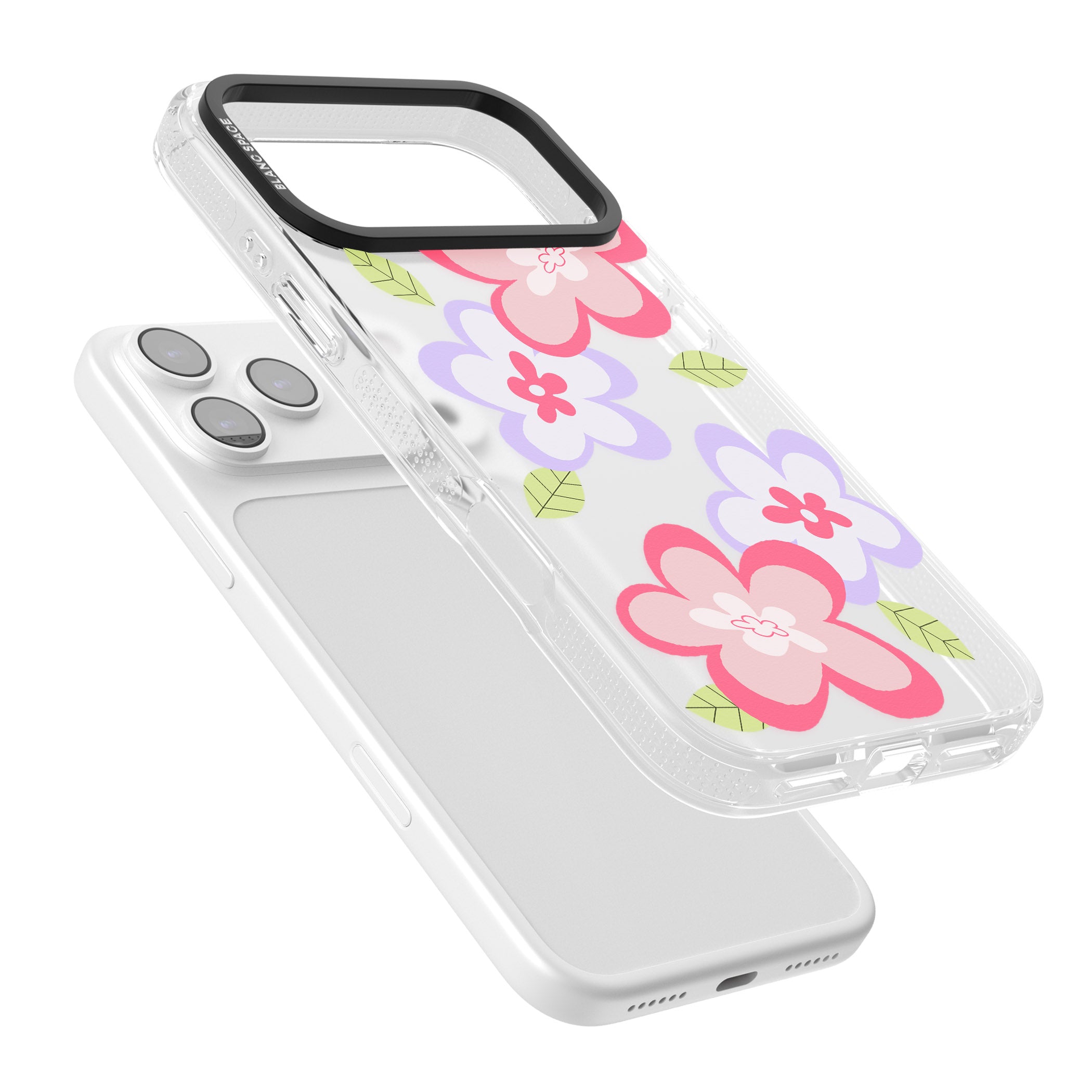 Funky Flowers iPhone 17 Pro Impact Air Clear Phone Case Colours