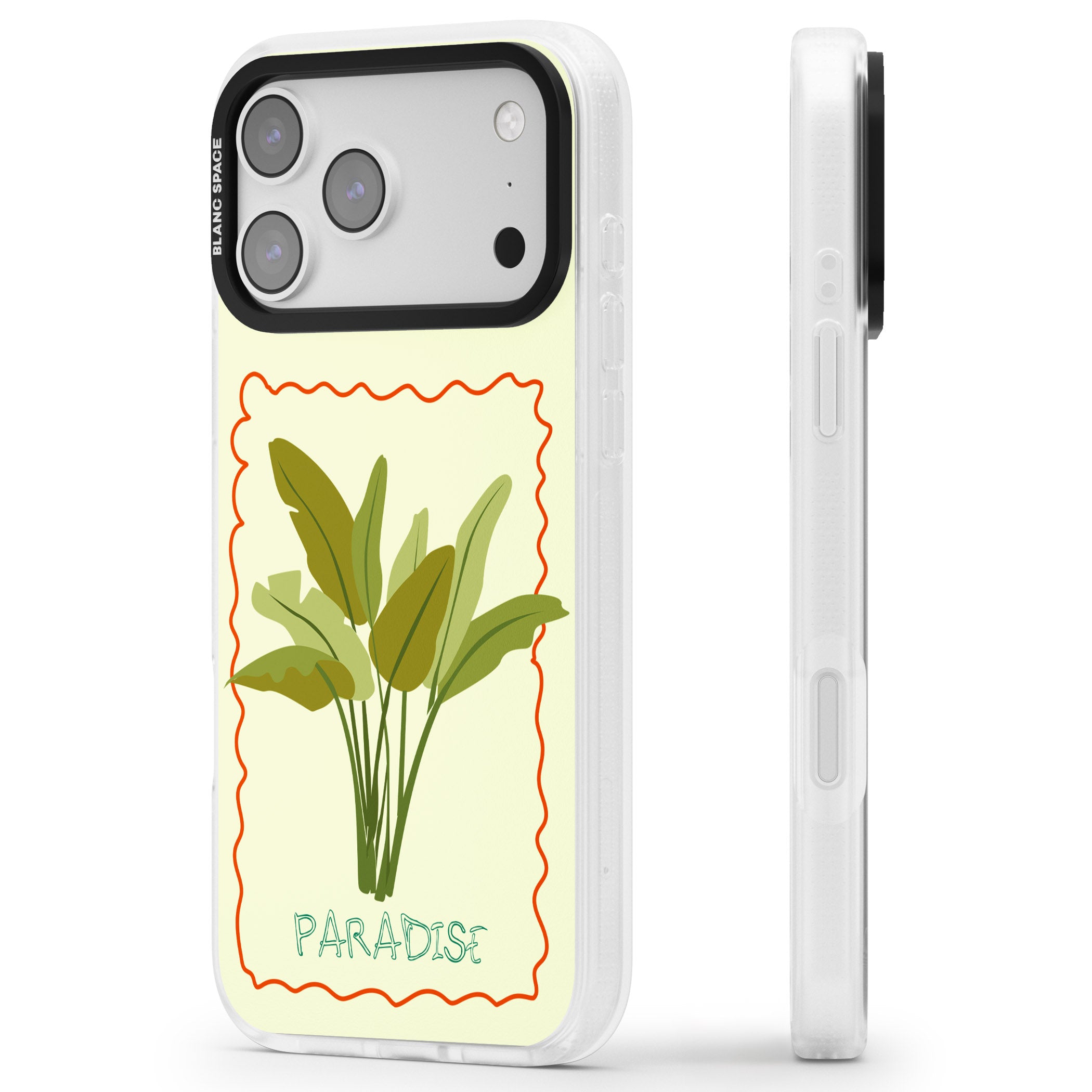 Paradies Plant iPhone 17 Pro Impact Air Clear Phone Case Side Profile