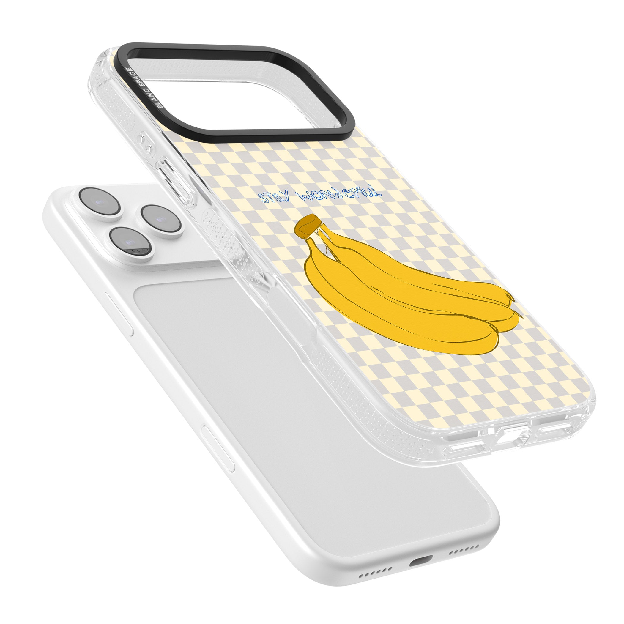 Stay Wonderful Banana iPhone 17 Pro Impact Air Clear Phone Case Colours