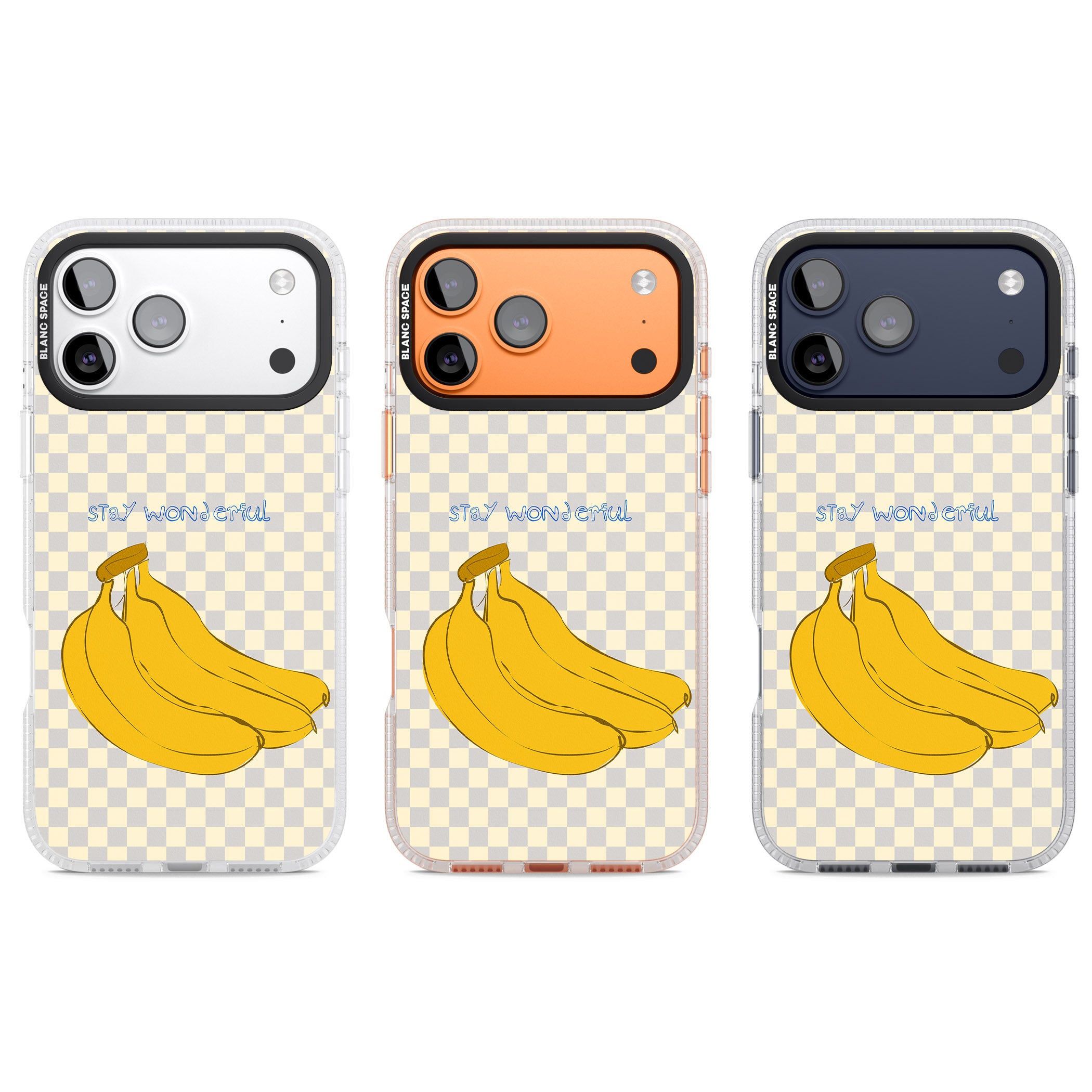 Stay Wonderful Banana iPhone 17 Pro Impact Air Clear Phone Case APT Impact Protection