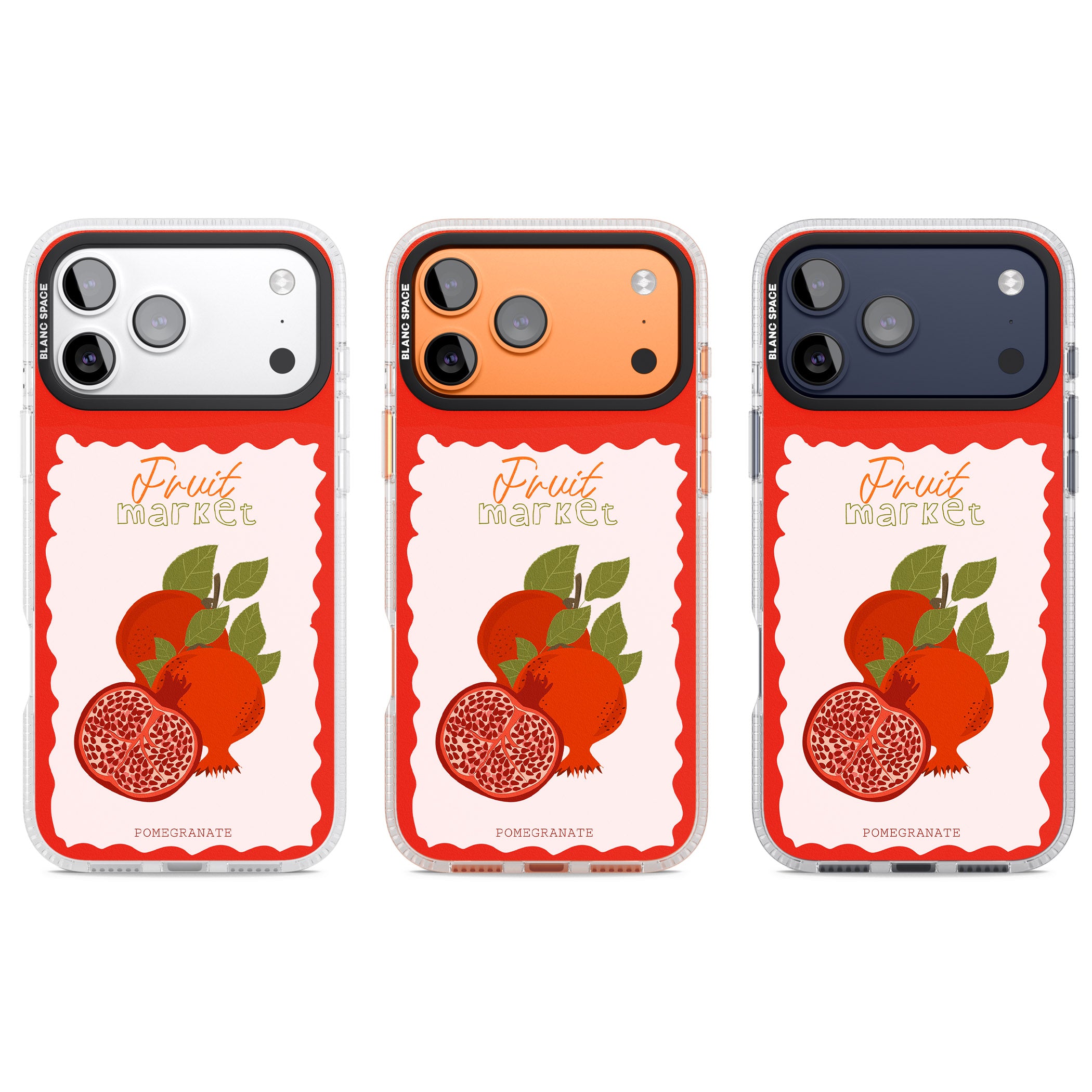 Fruit Market Pomegranate iPhone 17 Pro Impact Air Clear Phone Case APT Impact Protection