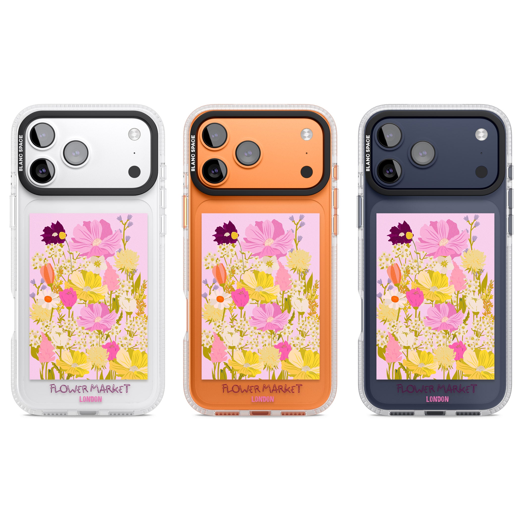 Flower Market iPhone 17 Pro Impact Air Clear Phone Case APT Impact Protection