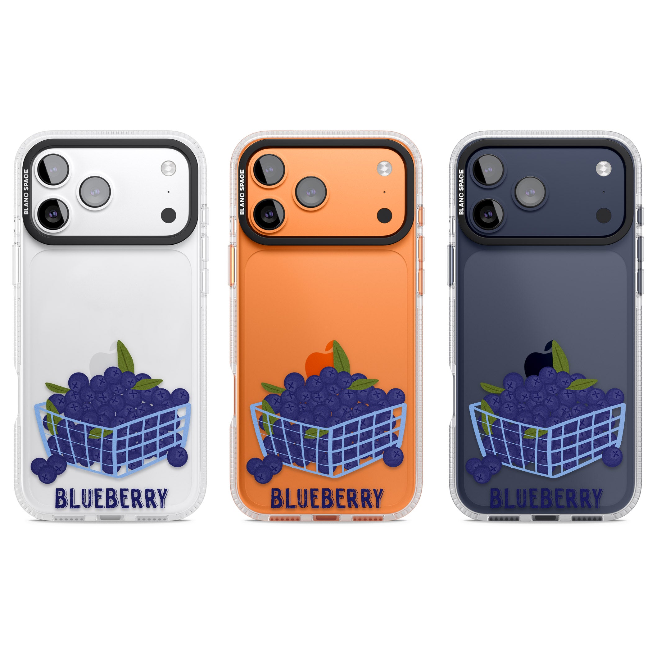 Blueberry Basket iPhone 17 Pro Impact Air Clear Phone Case APT Impact Protection