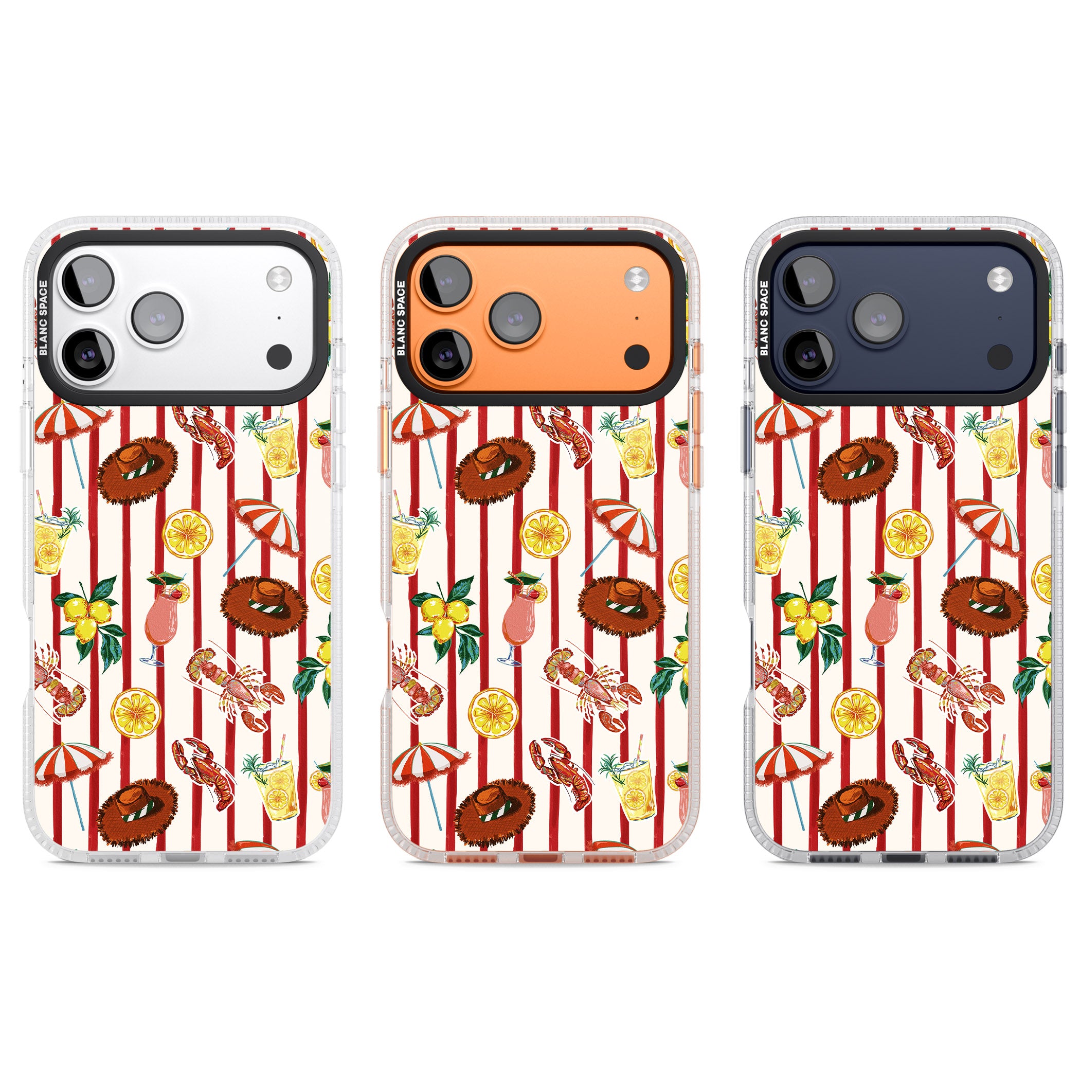 Italian Beach Pattern iPhone 17 Pro Impact Air Clear Phone Case APT Impact Protection