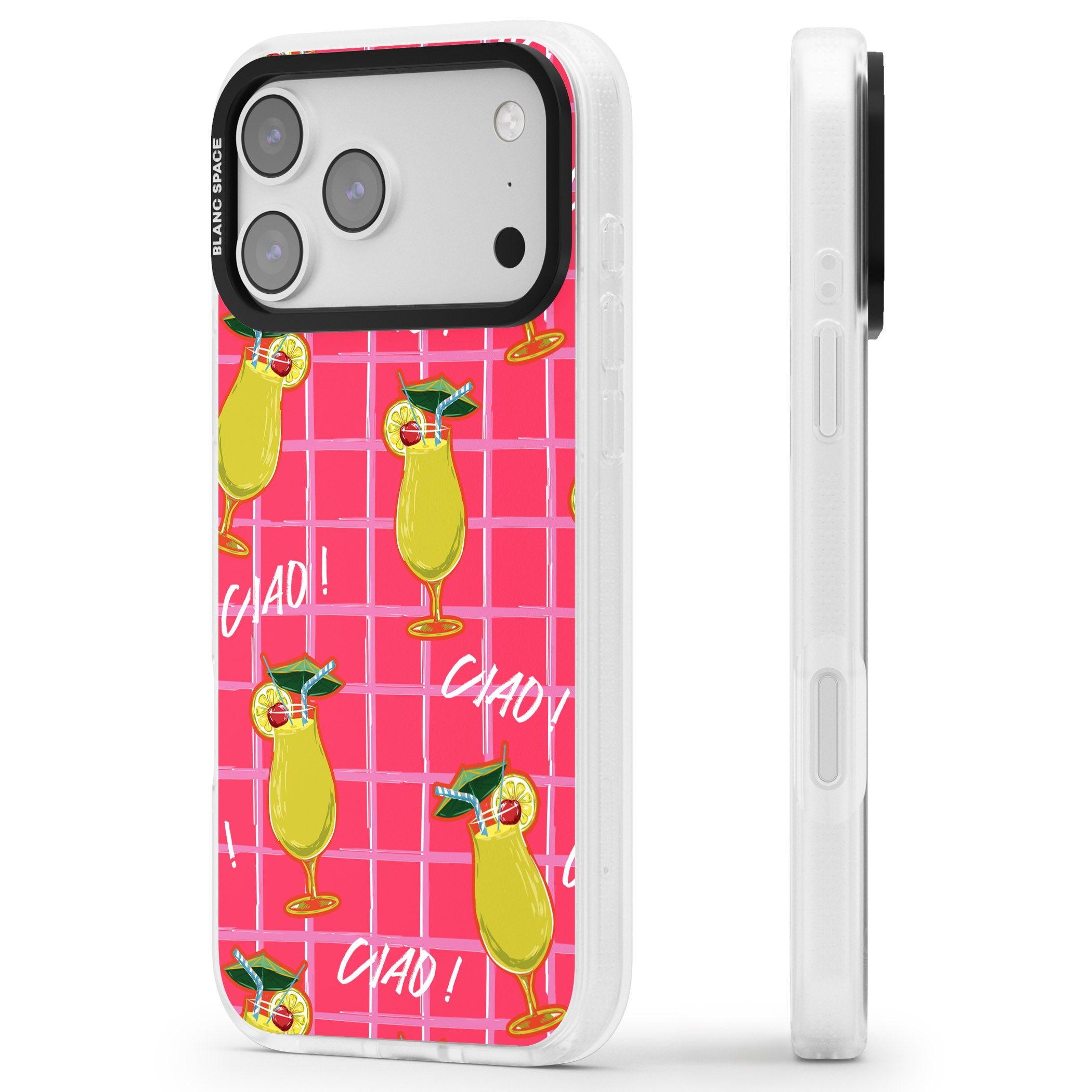 Ciao Lemons iPhone 17 Pro Impact Air Clear Phone Case Side Profile