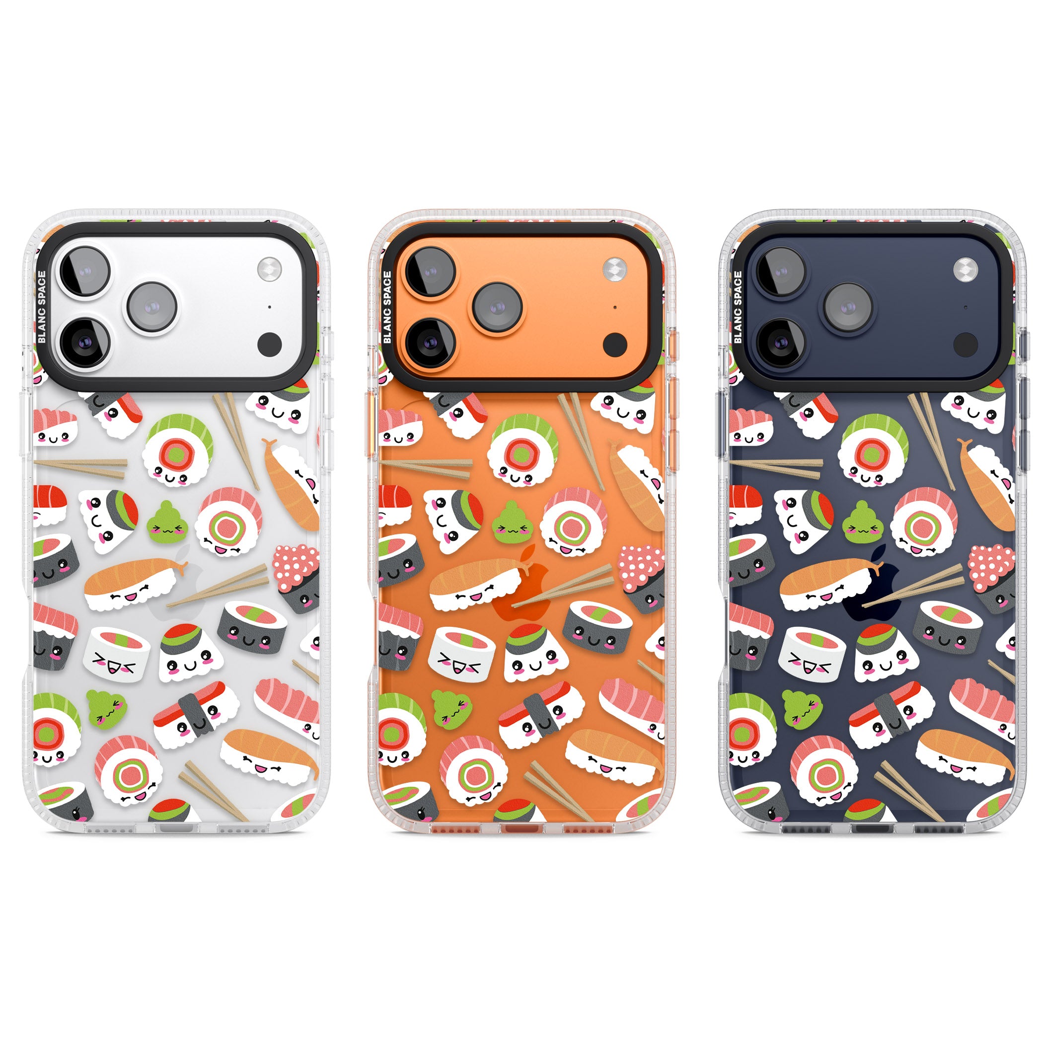 Kawaii Sushi Party iPhone 17 Pro Impact Air Clear Phone Case APT Impact Protection