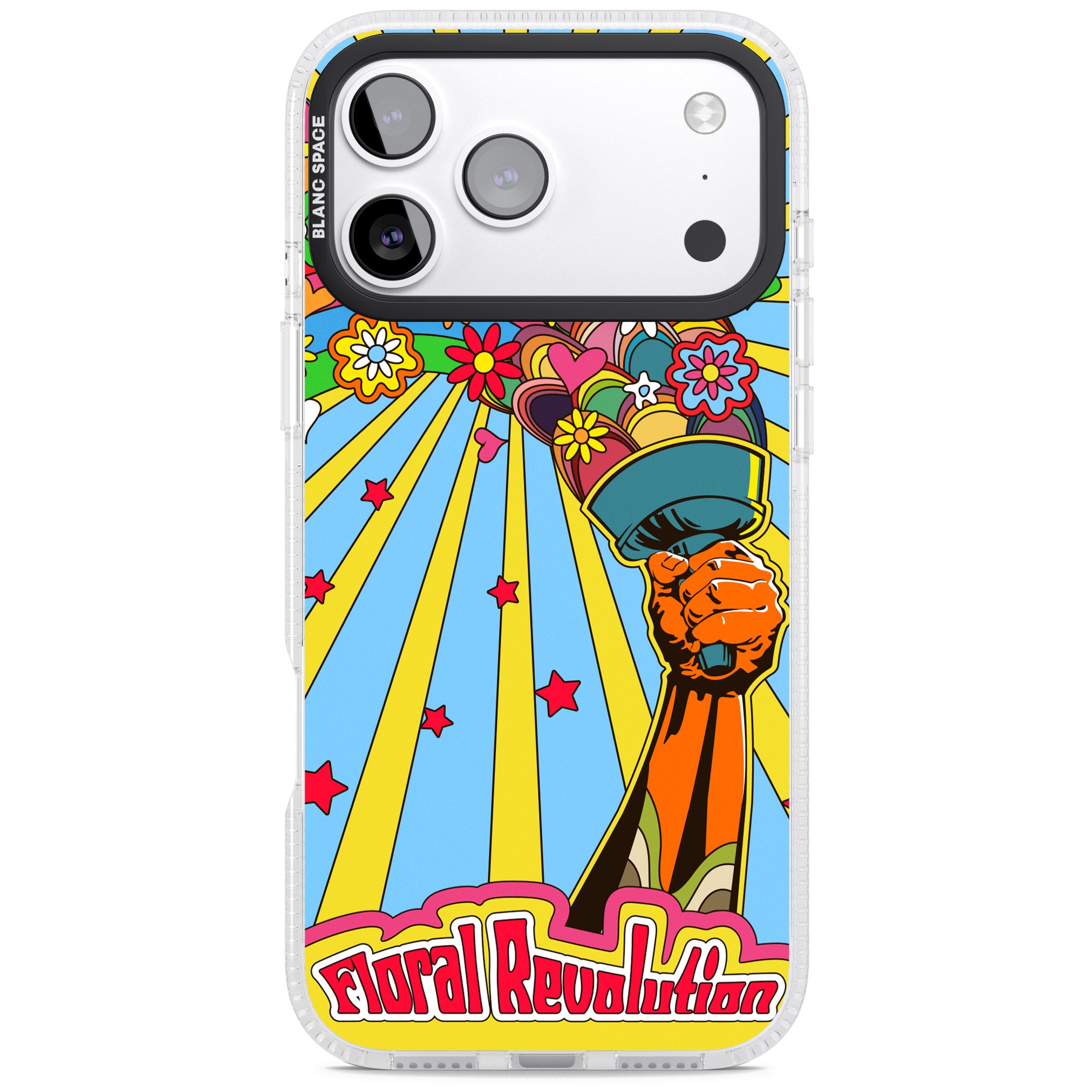 Floral Revolution iPhone 17 Pro Impact Air Clear Phone Case