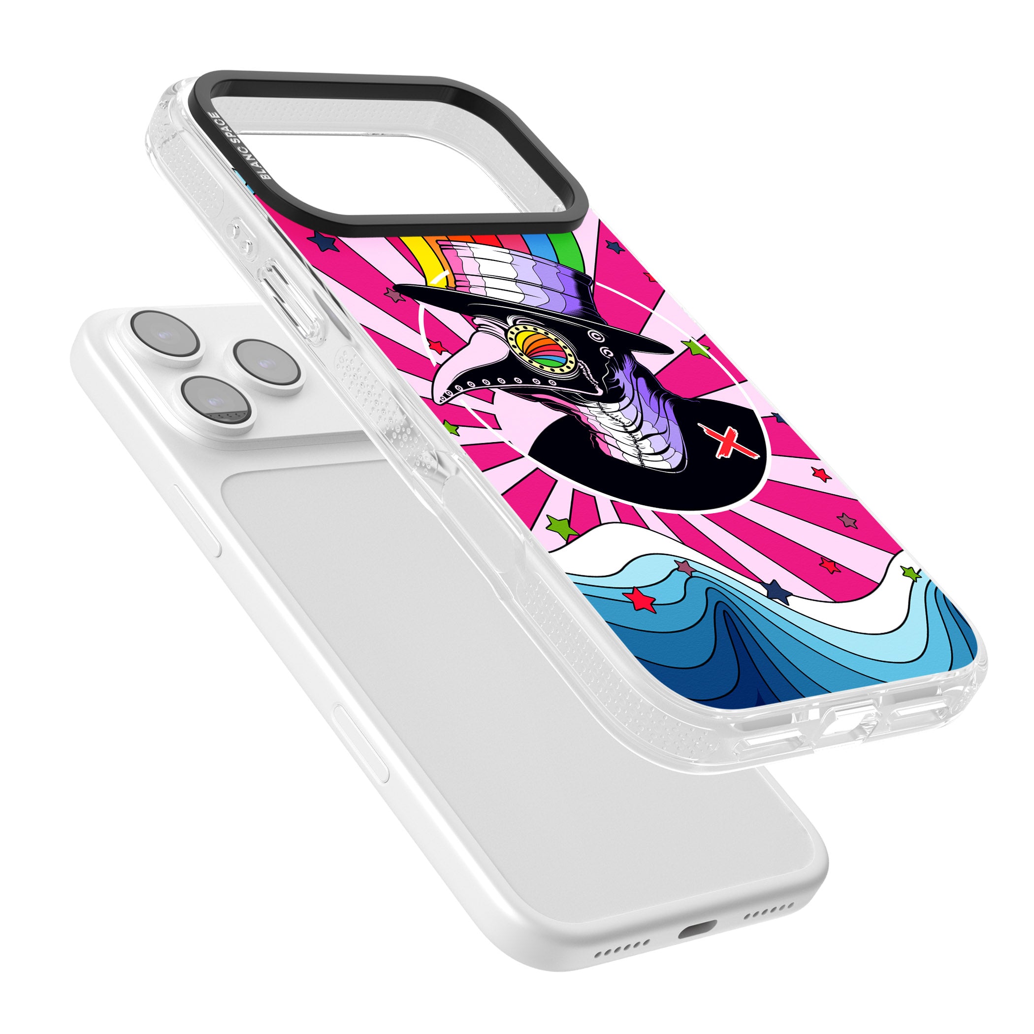 Plague Doctor Passion iPhone 17 Pro Impact Air Clear Phone Case Colours