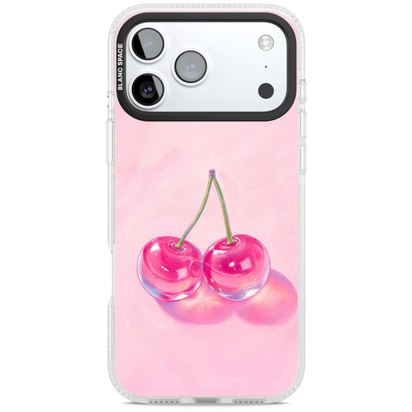 Pink Glass Cherry