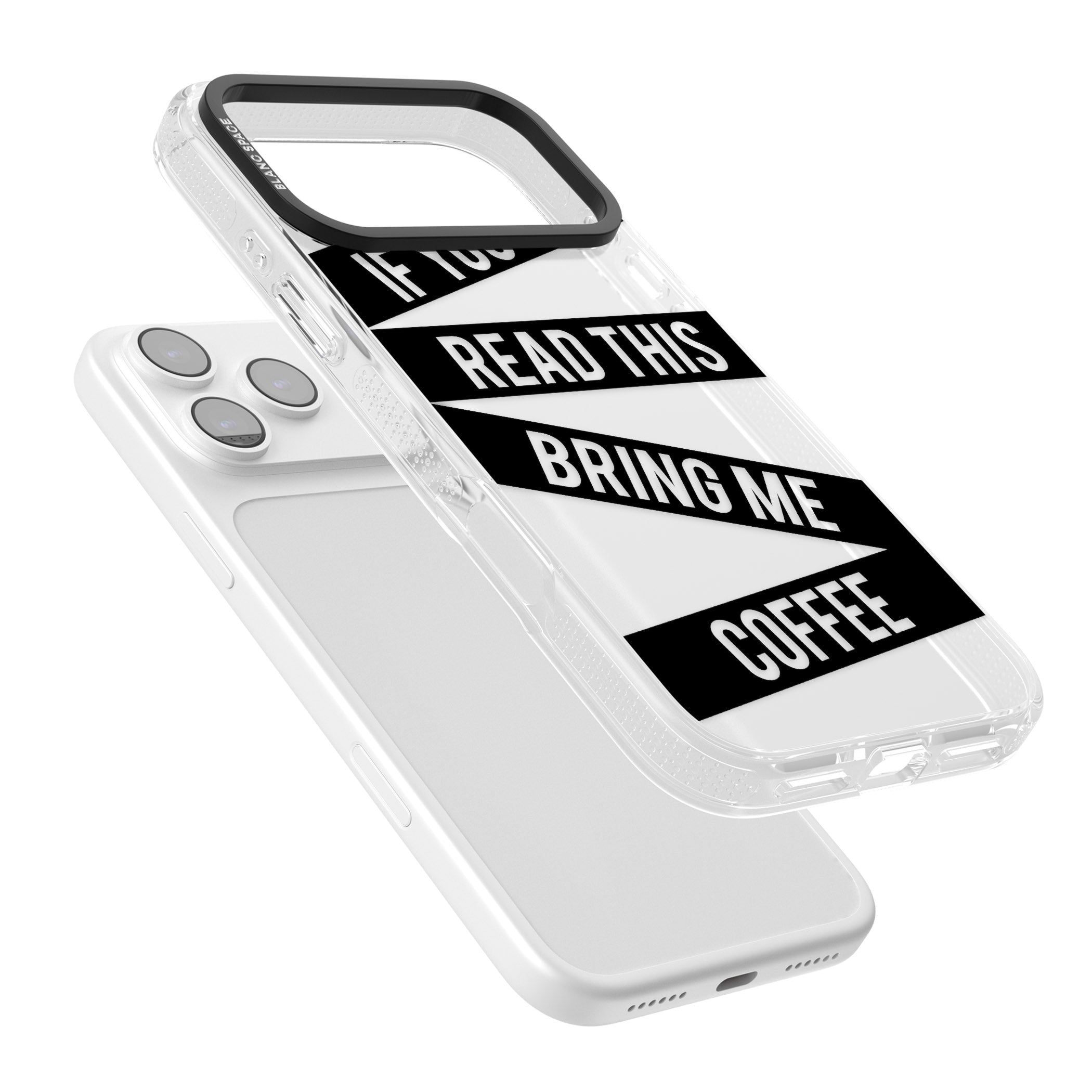 Bring Me Coffee iPhone 17 Pro Impact Air Clear Phone Case Colours