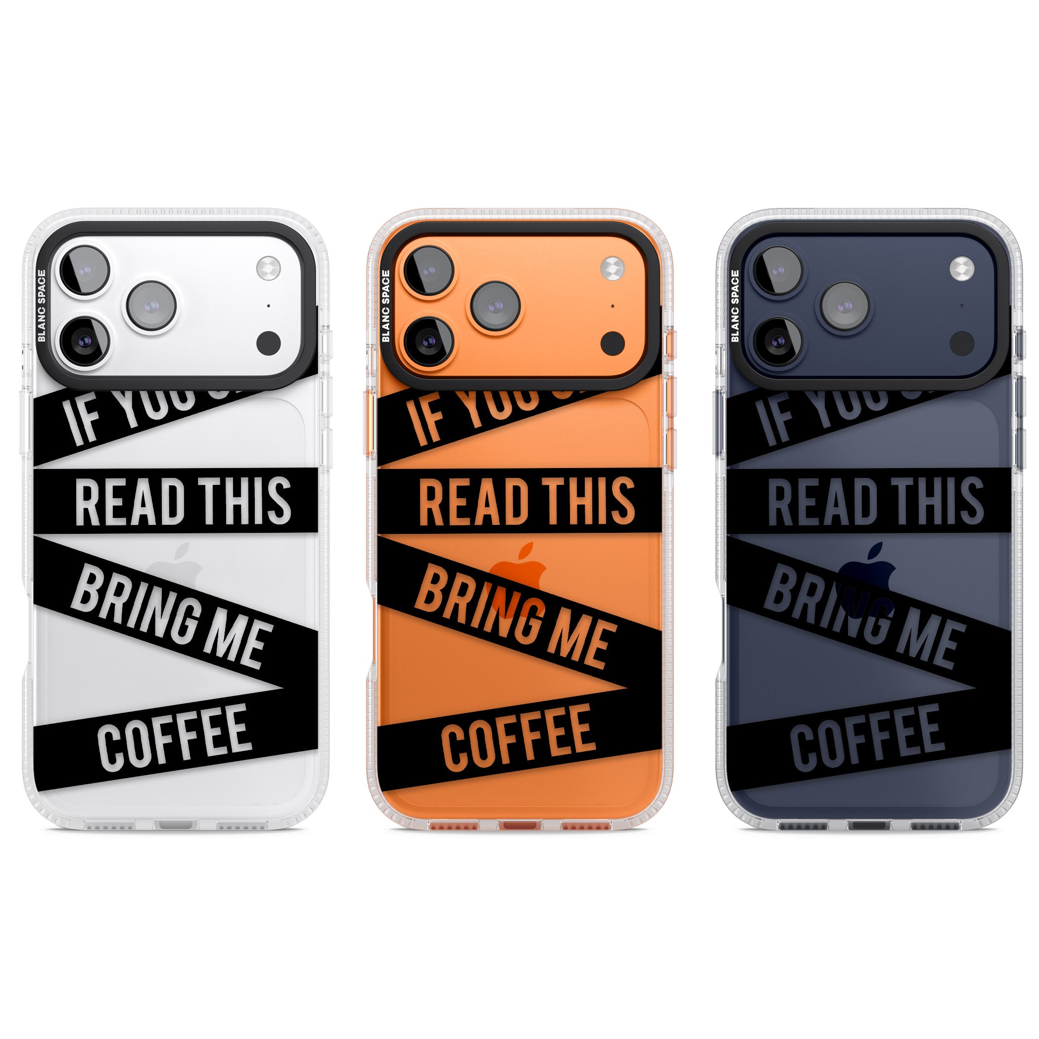 Bring Me Coffee iPhone 17 Pro Impact Air Clear Phone Case APT Impact Protection