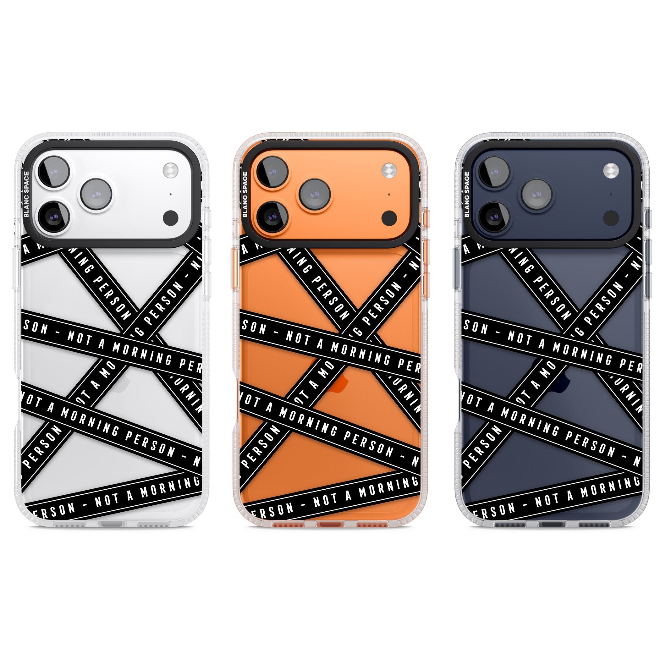 Not A Morning Person iPhone 17 Pro Impact Air Clear Phone Case APT Impact Protection