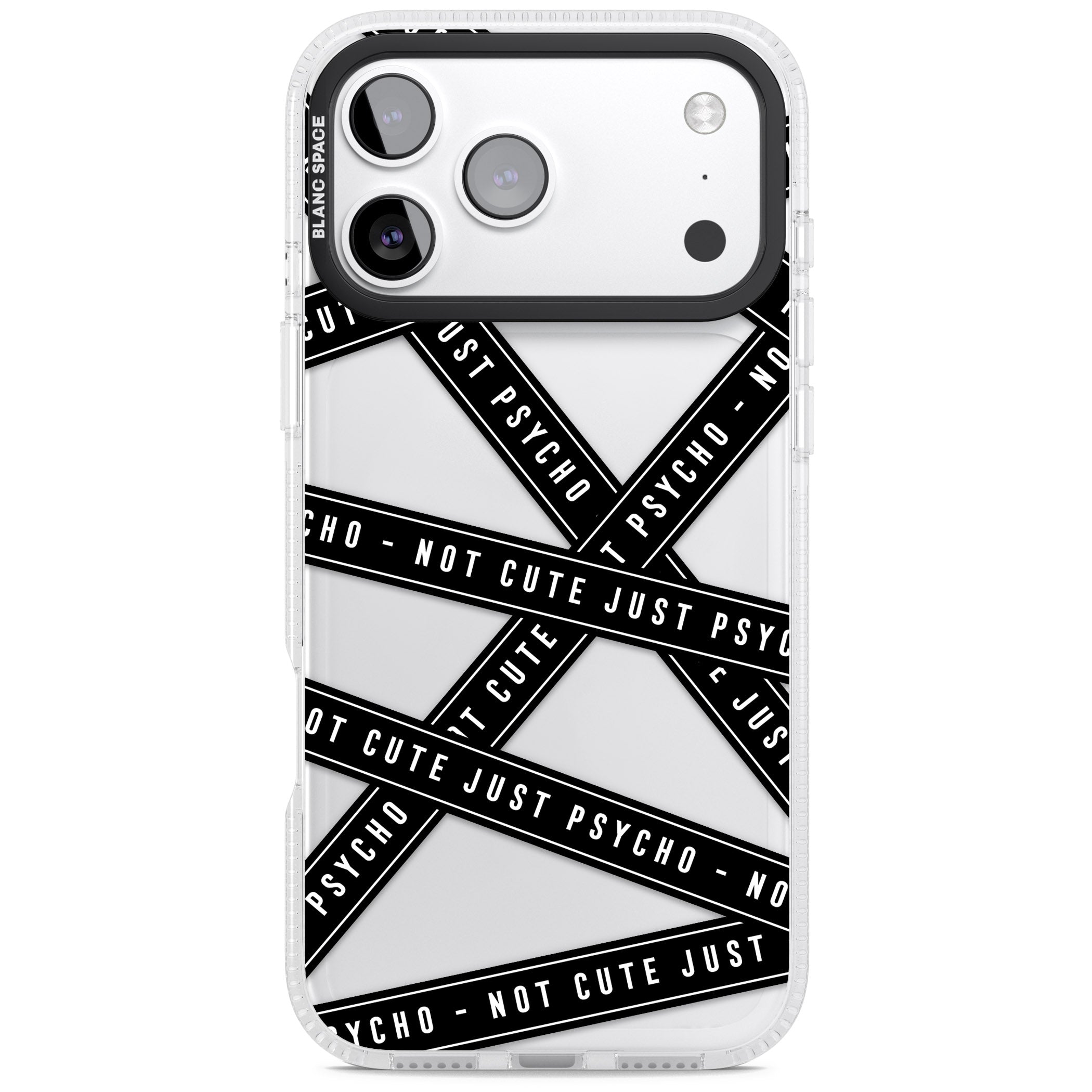 Not Cute Just Psycho iPhone 17 Pro Impact Air Clear Phone Case