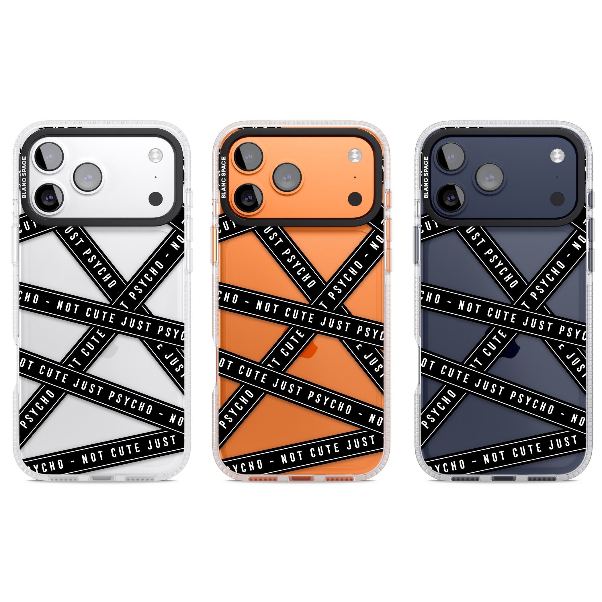 Not Cute Just Psycho iPhone 17 Pro Impact Air Clear Phone Case APT Impact Protection