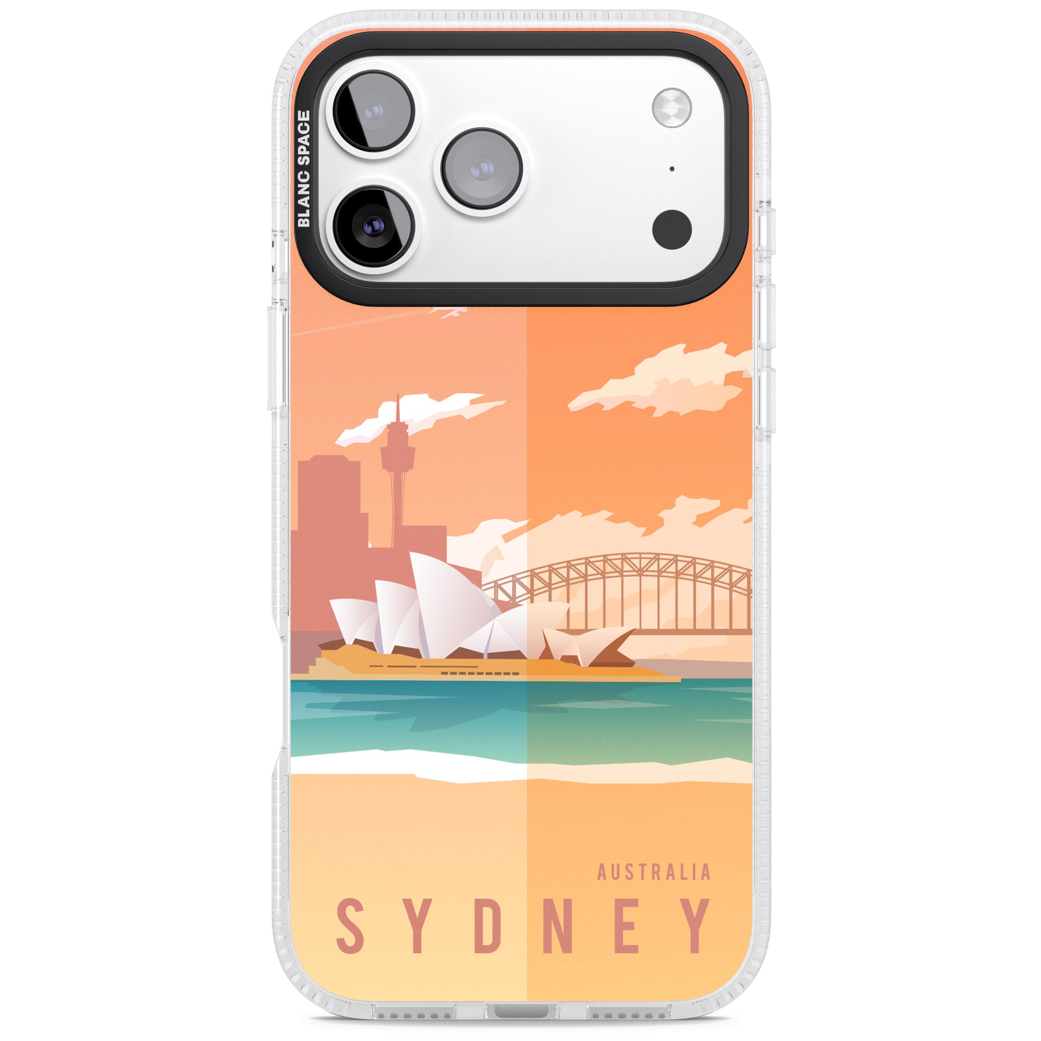 Vintage Travel Poster Sydney iPhone 17 Pro Impact Air Clear Phone Case