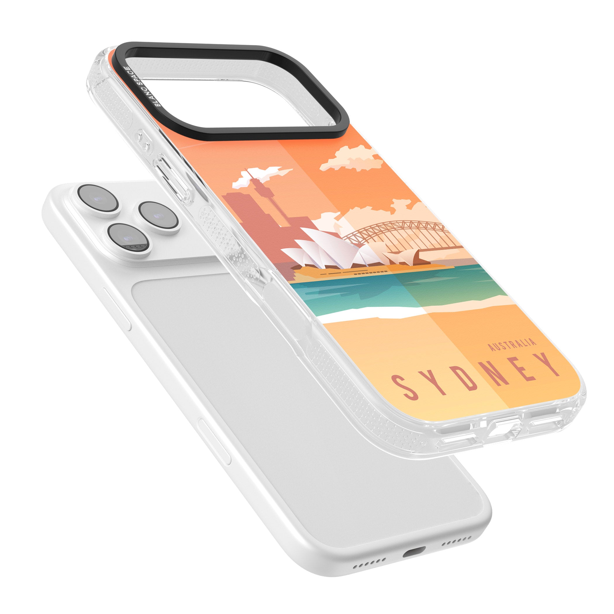 Vintage Travel Poster Sydney iPhone 17 Pro Impact Air Clear Phone Case Colours