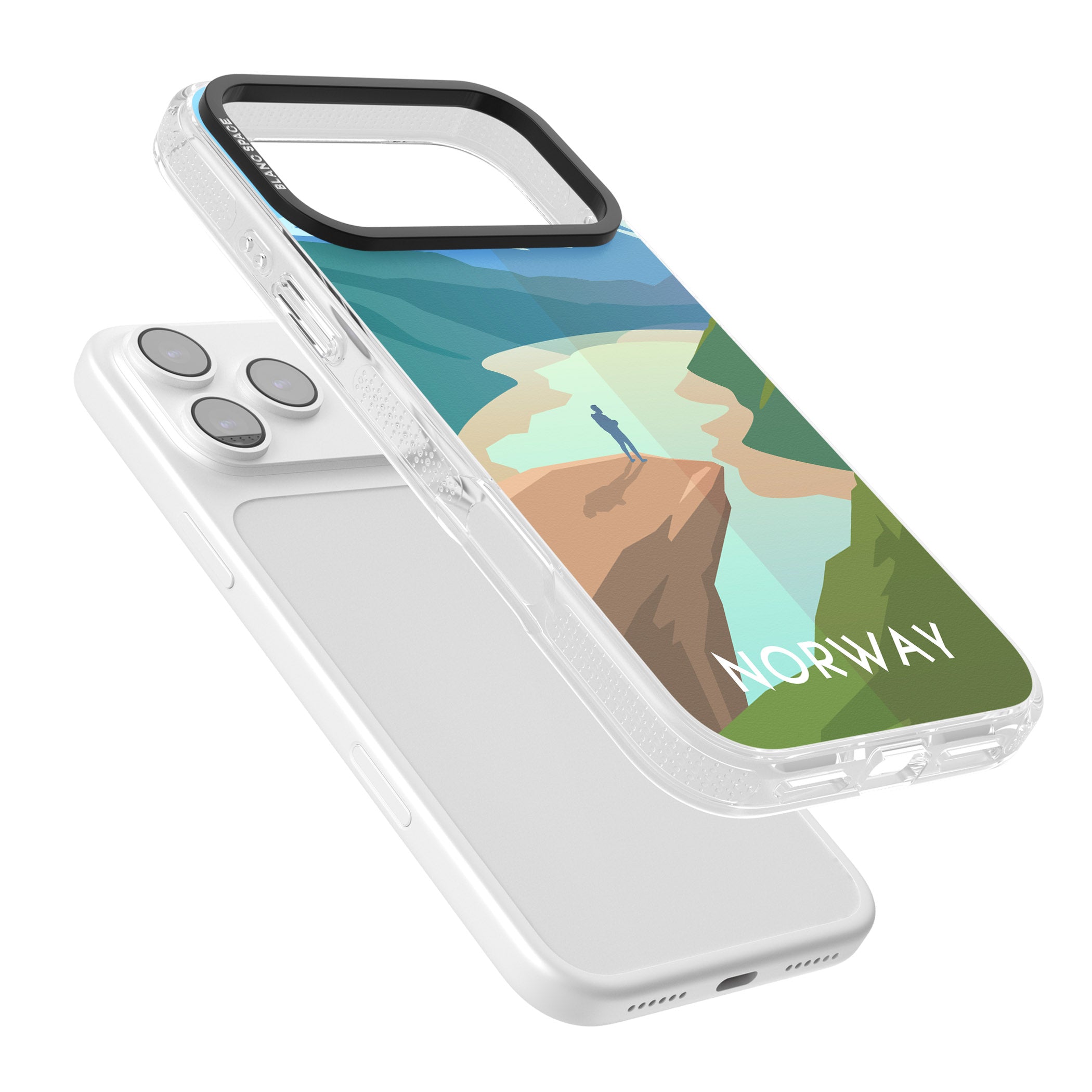 Vintage Travel Poster Norway iPhone 17 Pro Impact Air Clear Phone Case Colours