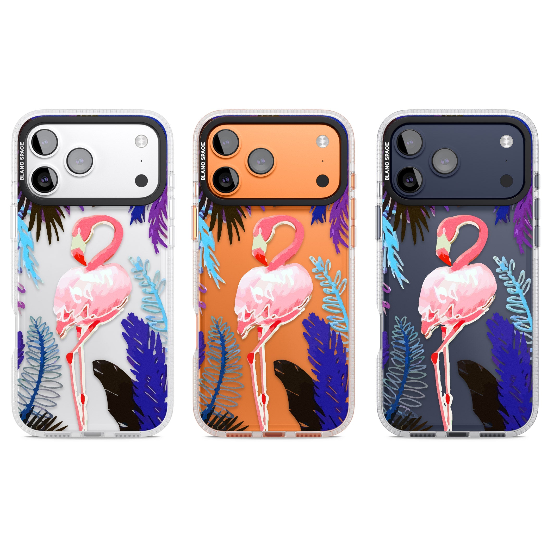 Tropical Flamingo iPhone 17 Pro Impact Air Clear Phone Case APT Impact Protection
