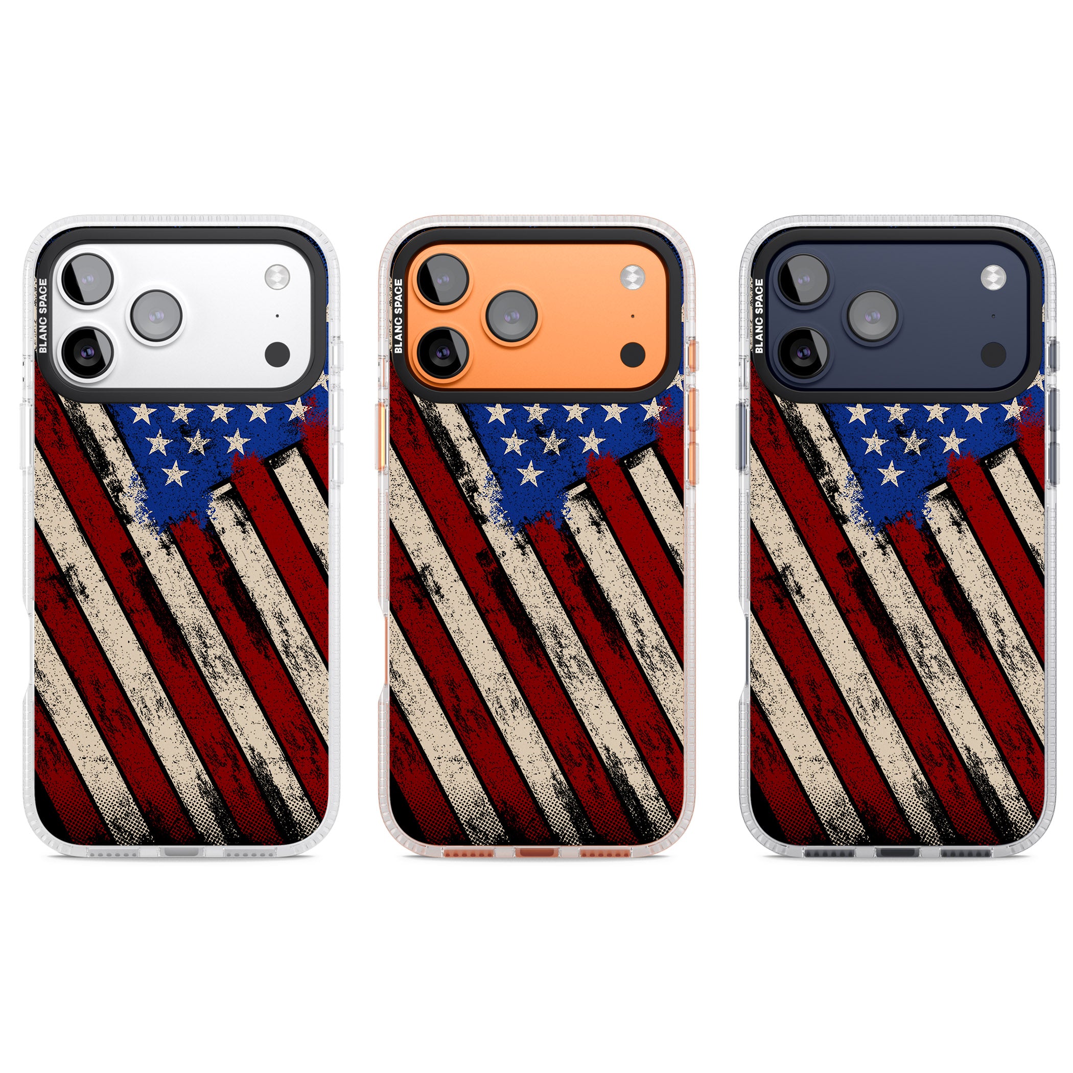 Distressed Us Flag iPhone 17 Pro Impact Air Clear Phone Case APT Impact Protection
