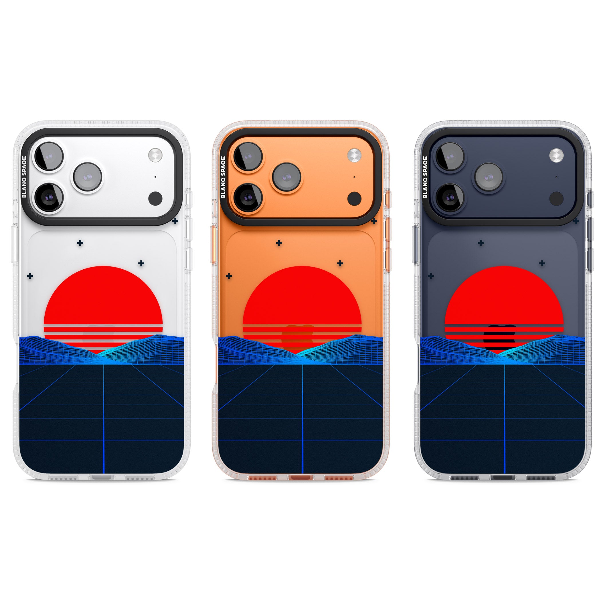 Japanese Sunset Vaporwave iPhone 17 Pro Impact Air Clear Phone Case APT Impact Protection